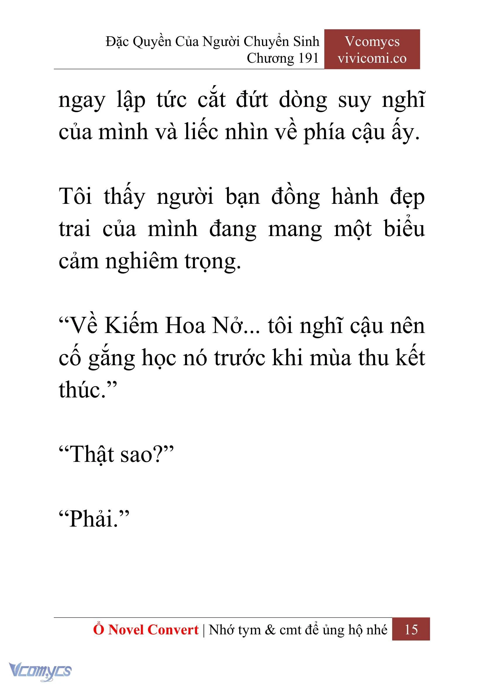 [Novel] Đặc Quyền Của Người Chuyển Sinh Chapter  191 - 18