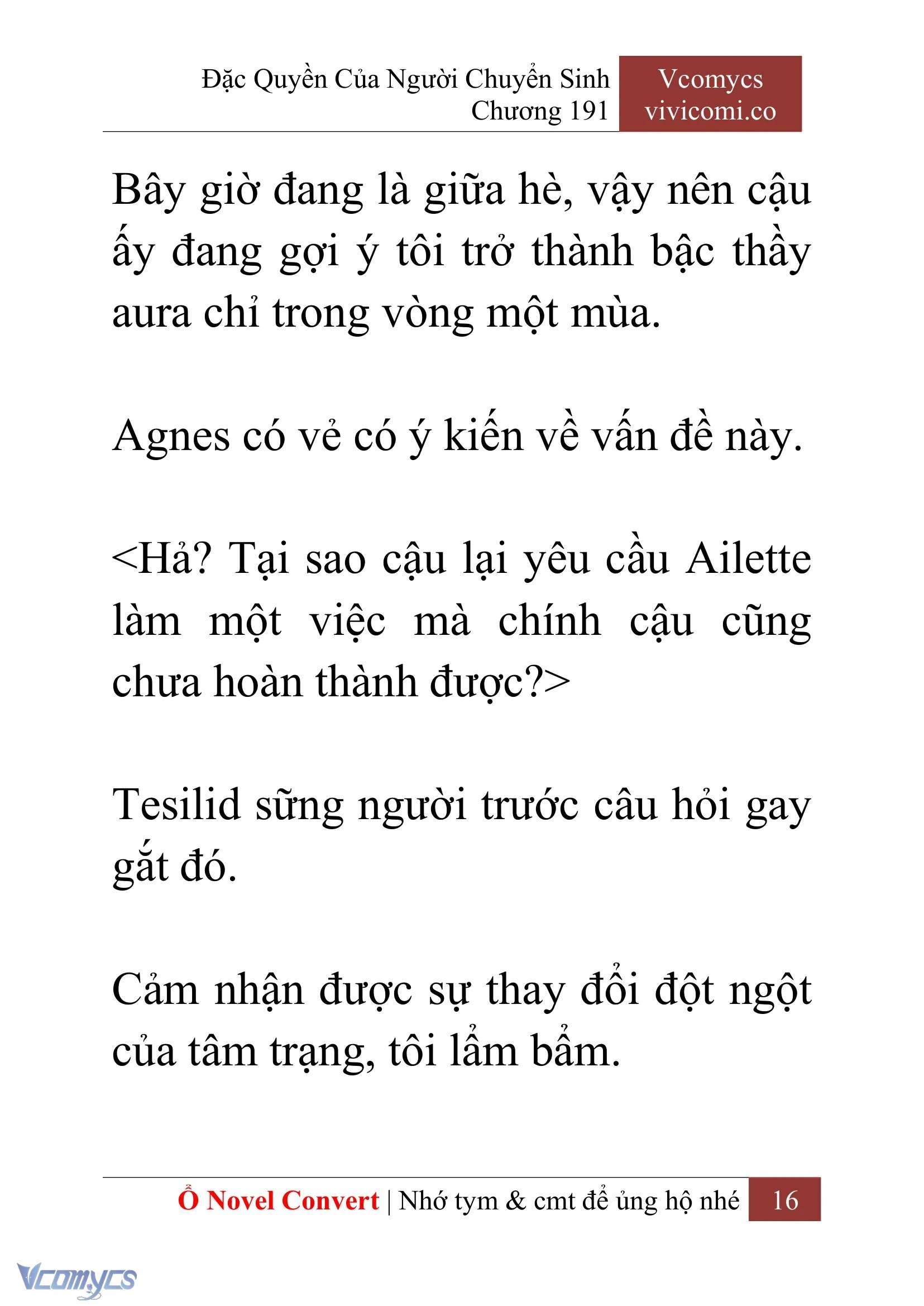 [Novel] Đặc Quyền Của Người Chuyển Sinh Chapter  191 - 19