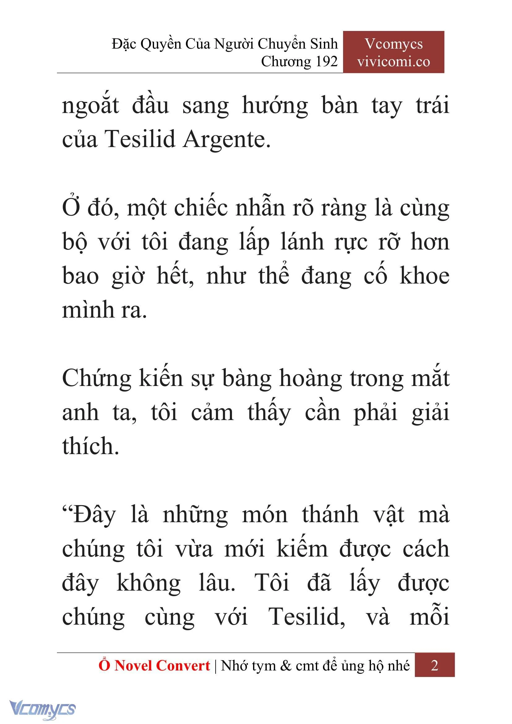 [Novel] Đặc Quyền Của Người Chuyển Sinh Chapter  192 - 5