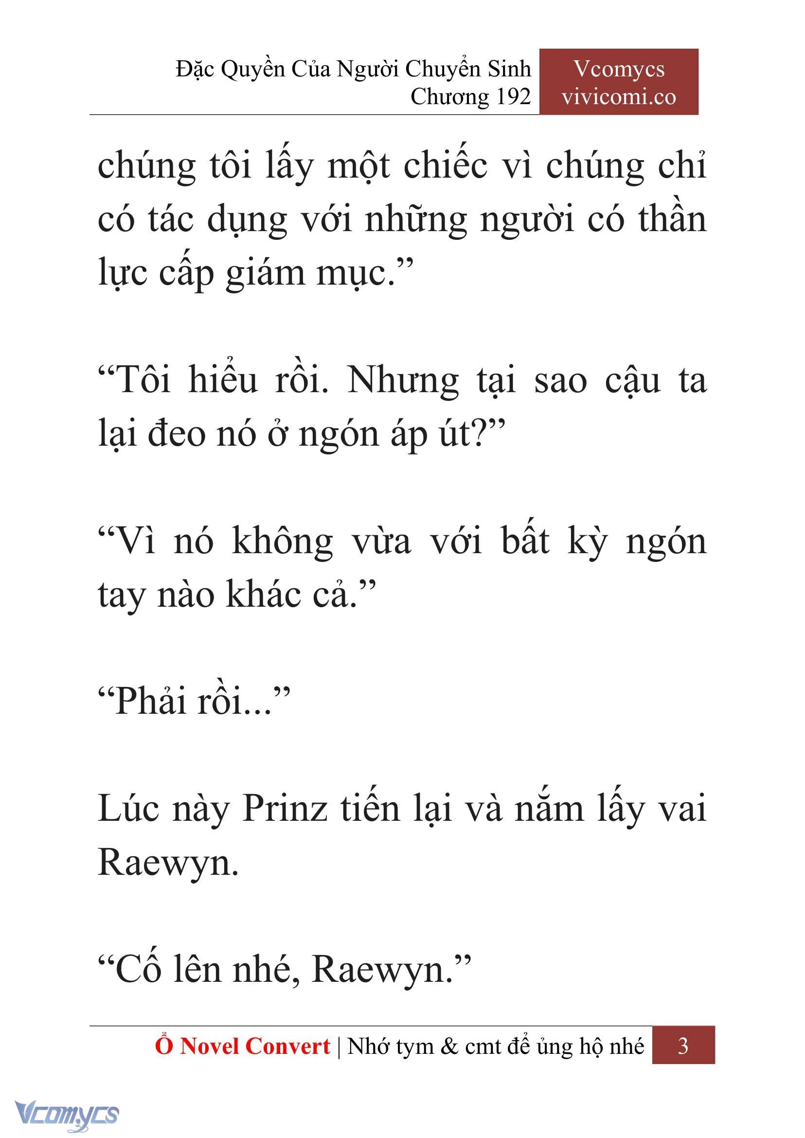 [Novel] Đặc Quyền Của Người Chuyển Sinh Chapter  192 - 6