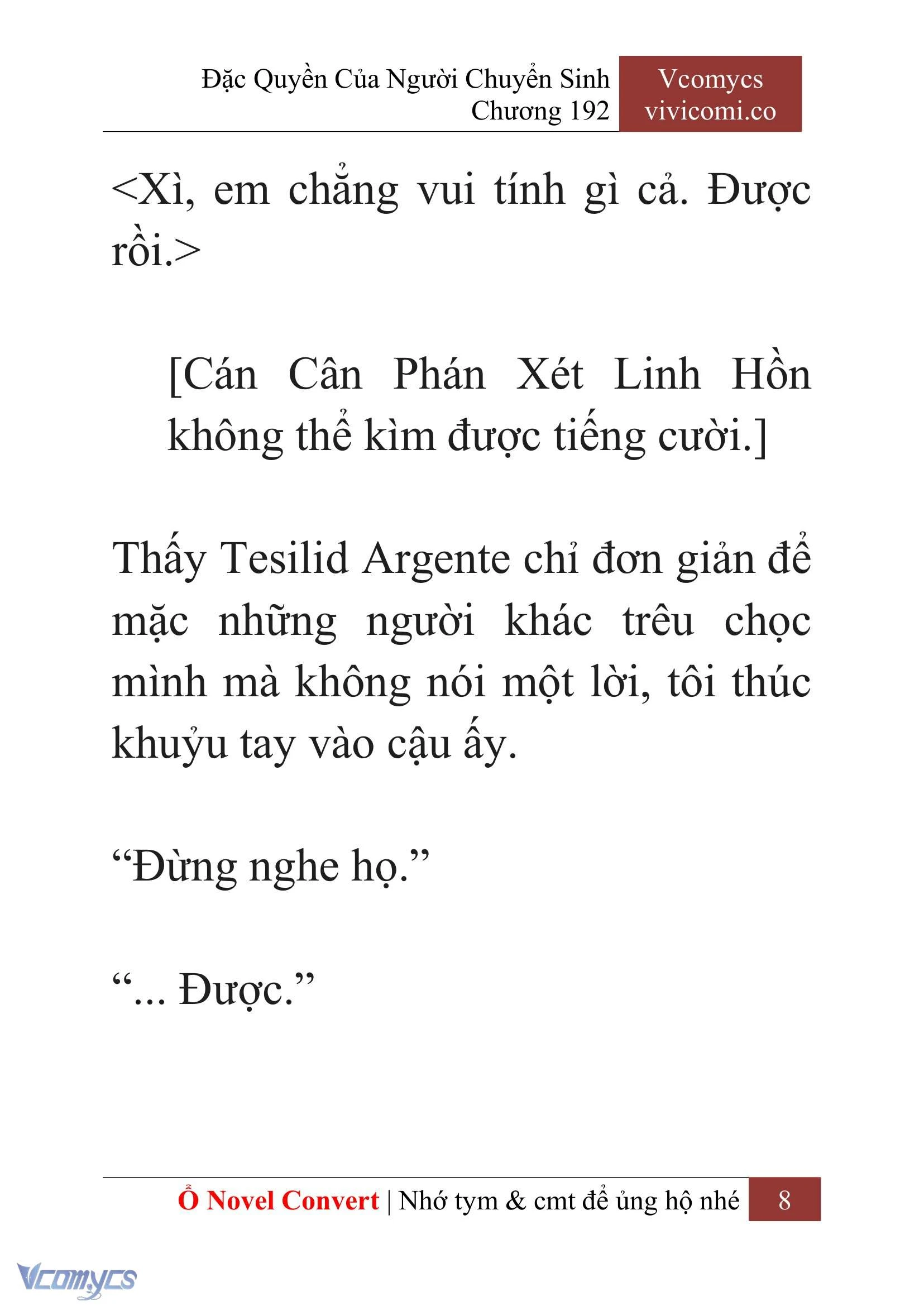 [Novel] Đặc Quyền Của Người Chuyển Sinh Chapter  192 - 11