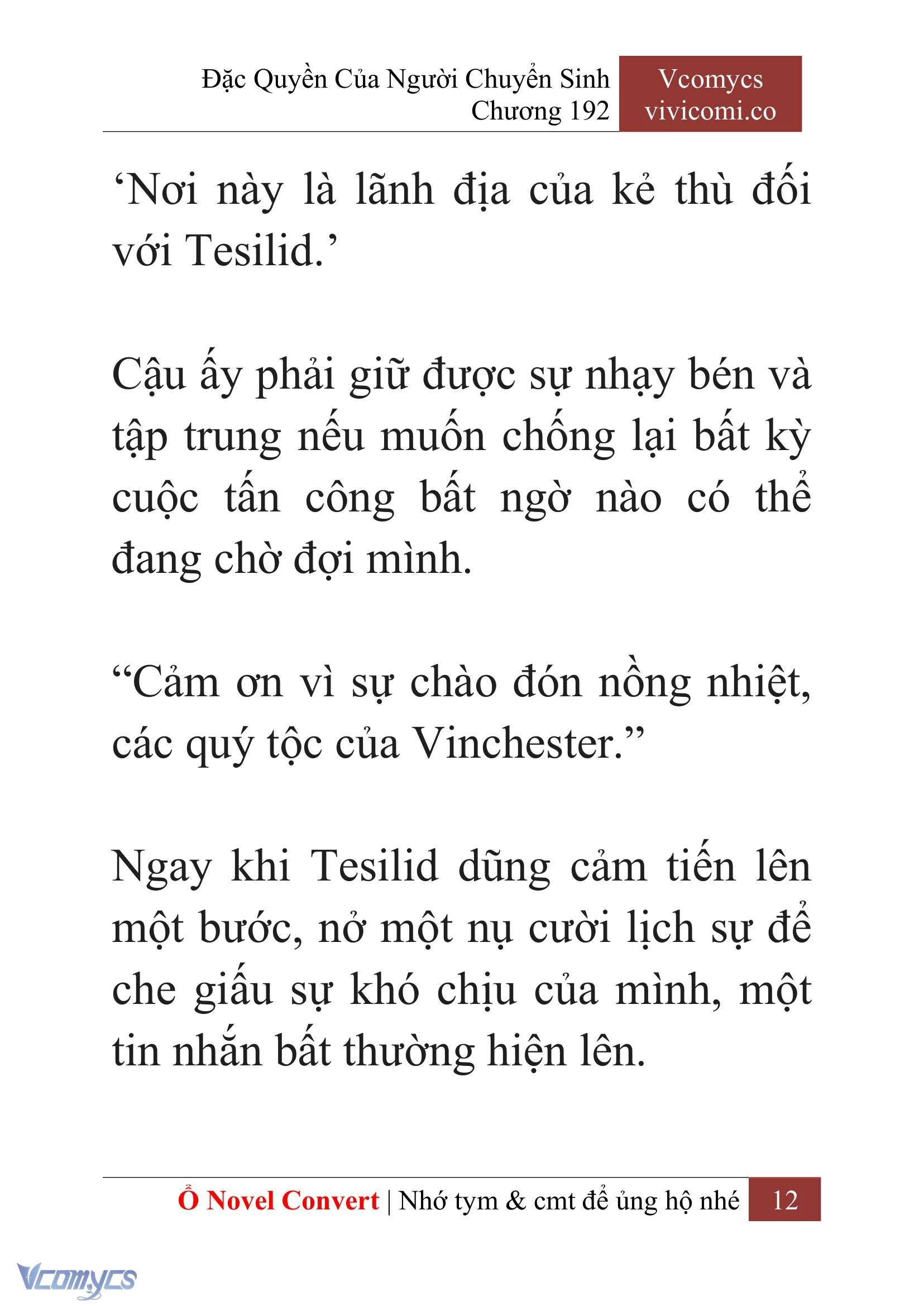 [Novel] Đặc Quyền Của Người Chuyển Sinh Chapter  192 - 15