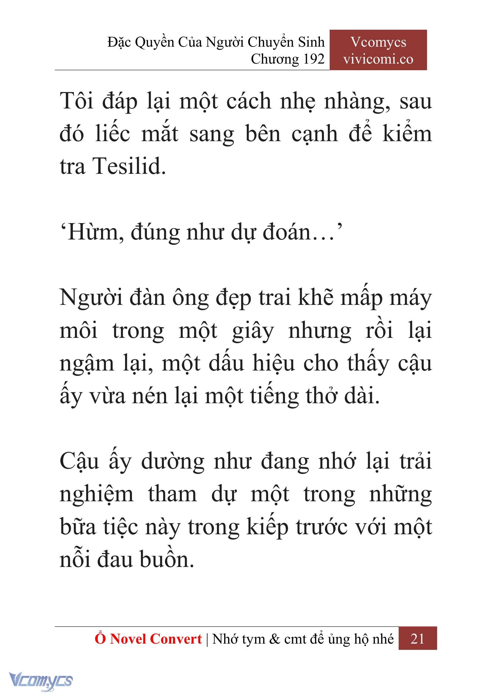 [Novel] Đặc Quyền Của Người Chuyển Sinh Chapter  192 - 24