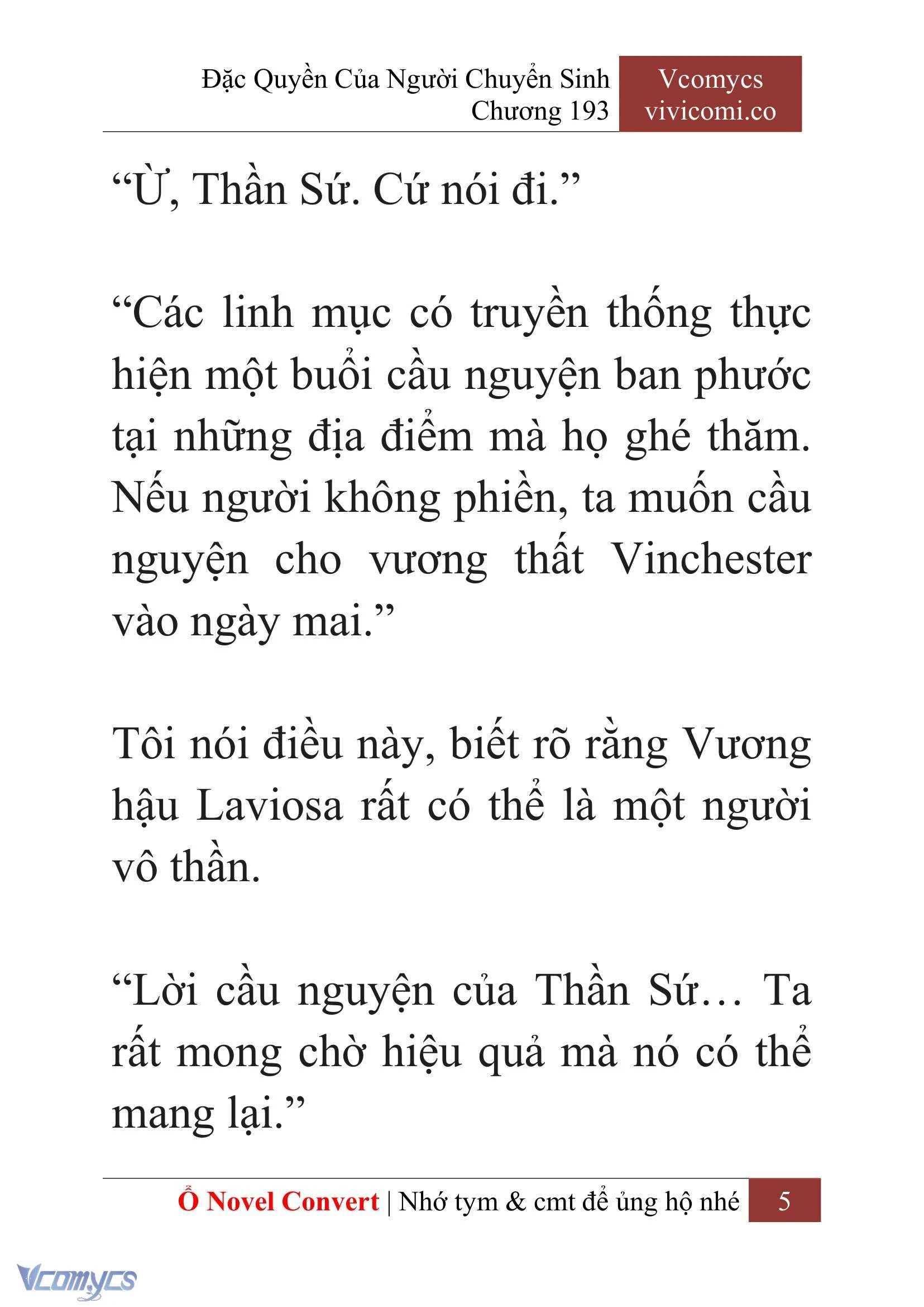 [Novel] Đặc Quyền Của Người Chuyển Sinh Chapter  193 - 8