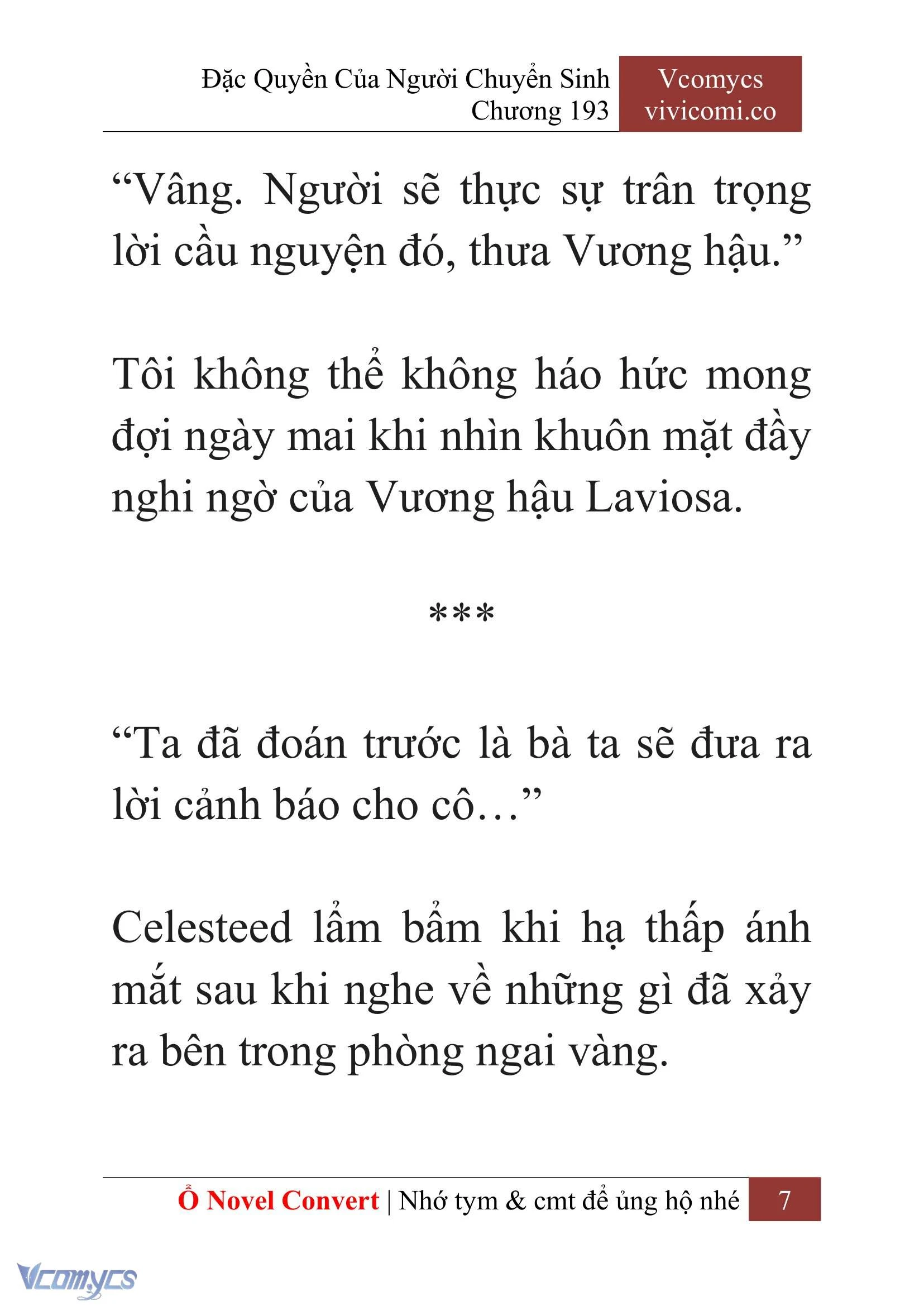 [Novel] Đặc Quyền Của Người Chuyển Sinh Chapter  193 - 10