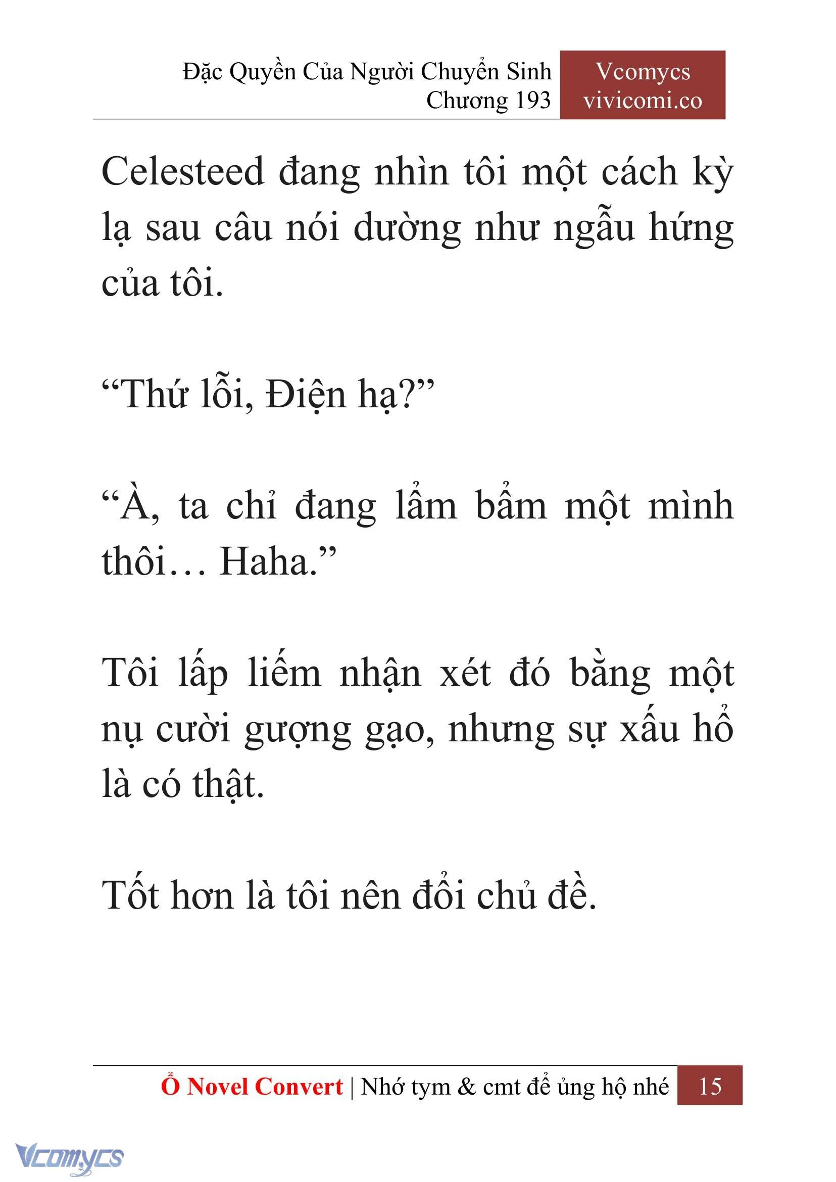 [Novel] Đặc Quyền Của Người Chuyển Sinh Chapter  193 - 18