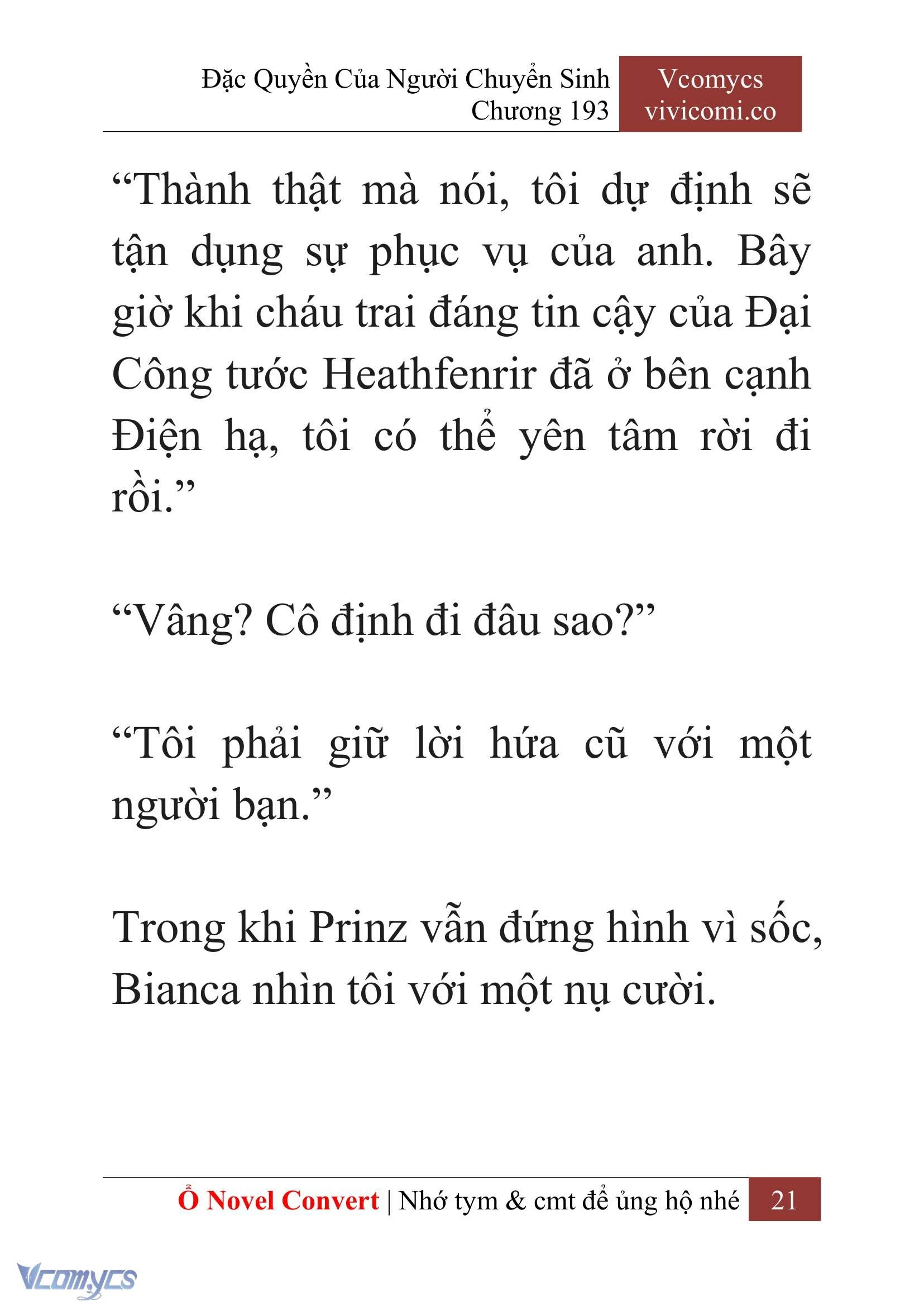 [Novel] Đặc Quyền Của Người Chuyển Sinh Chapter  193 - 24