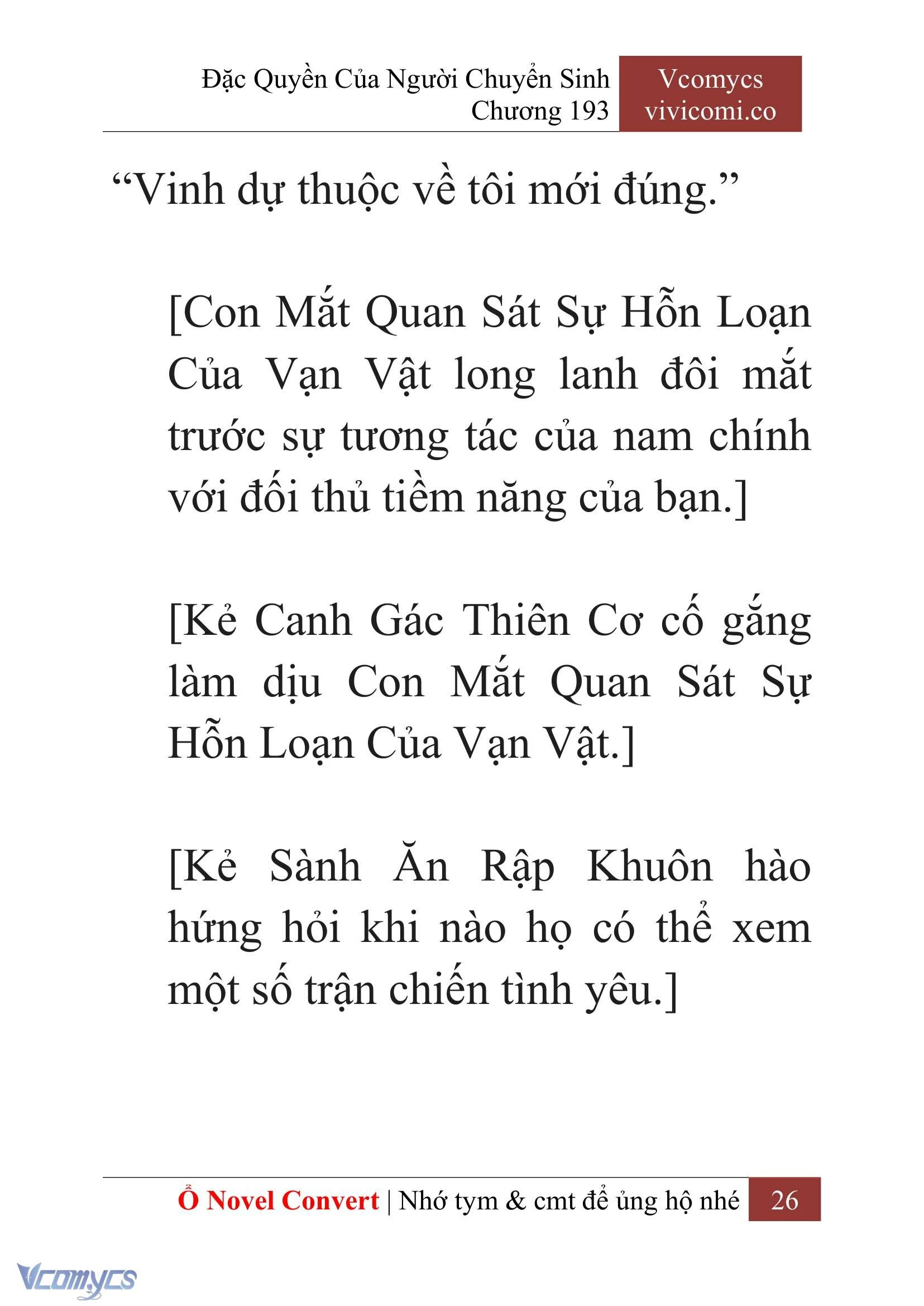 [Novel] Đặc Quyền Của Người Chuyển Sinh Chapter  193 - 29