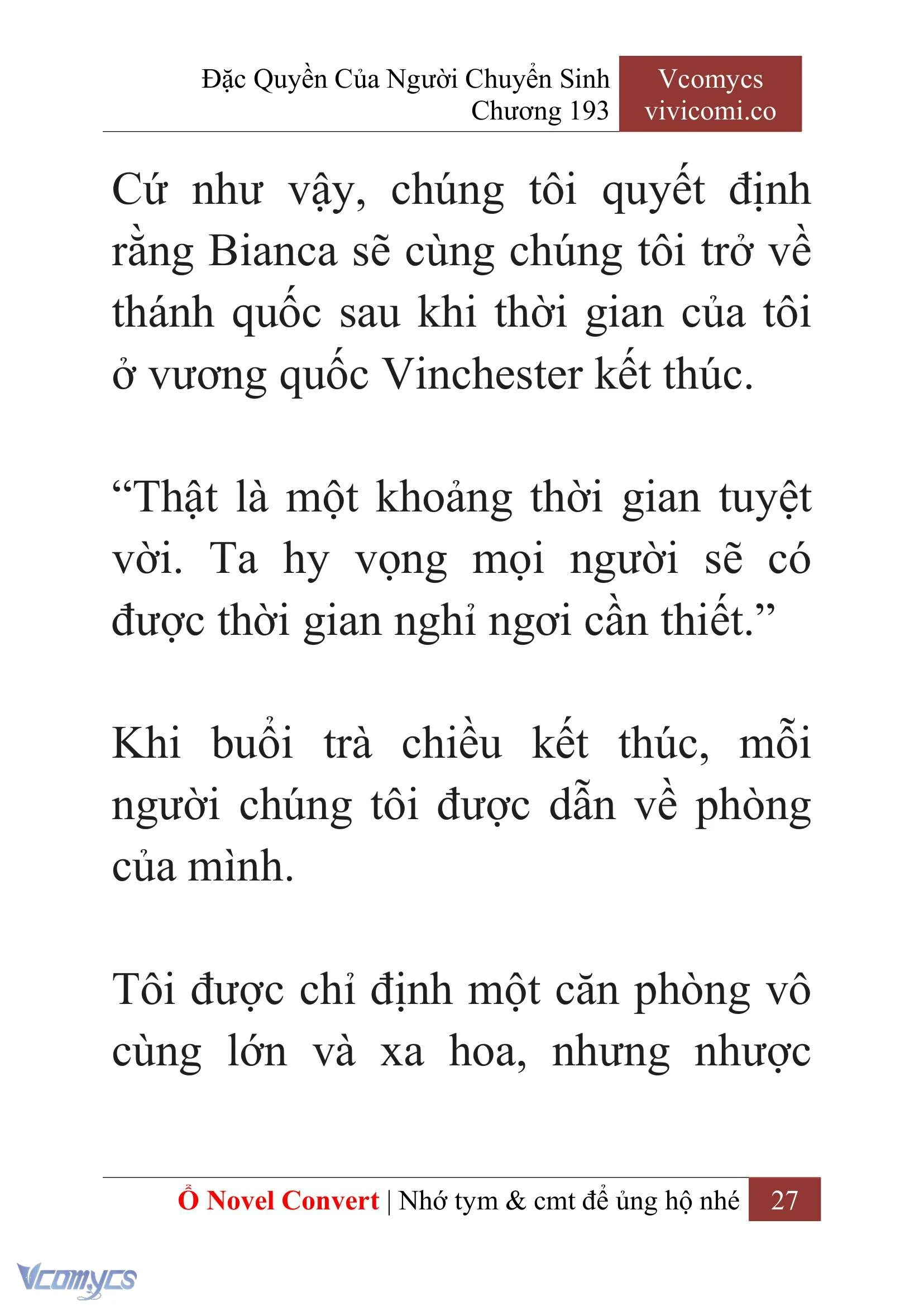 [Novel] Đặc Quyền Của Người Chuyển Sinh Chapter  193 - 30