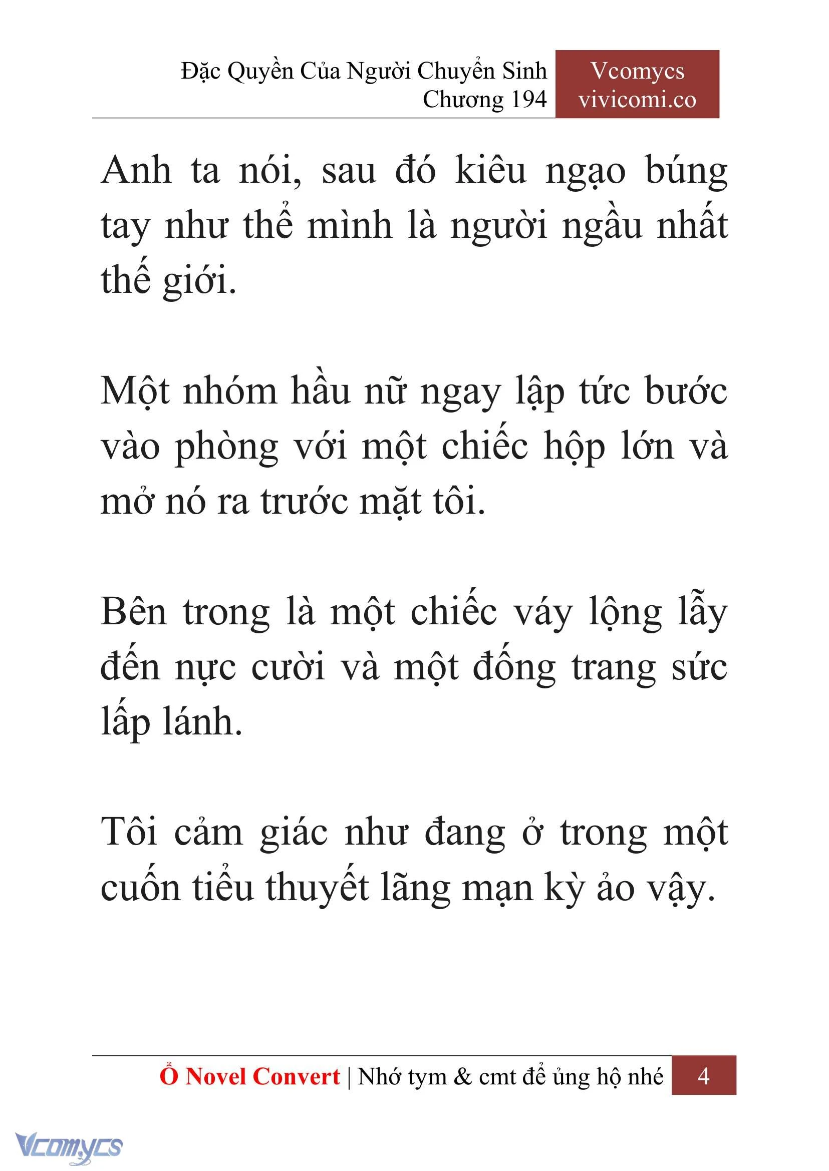 [Novel] Đặc Quyền Của Người Chuyển Sinh Chapter  194 - 7