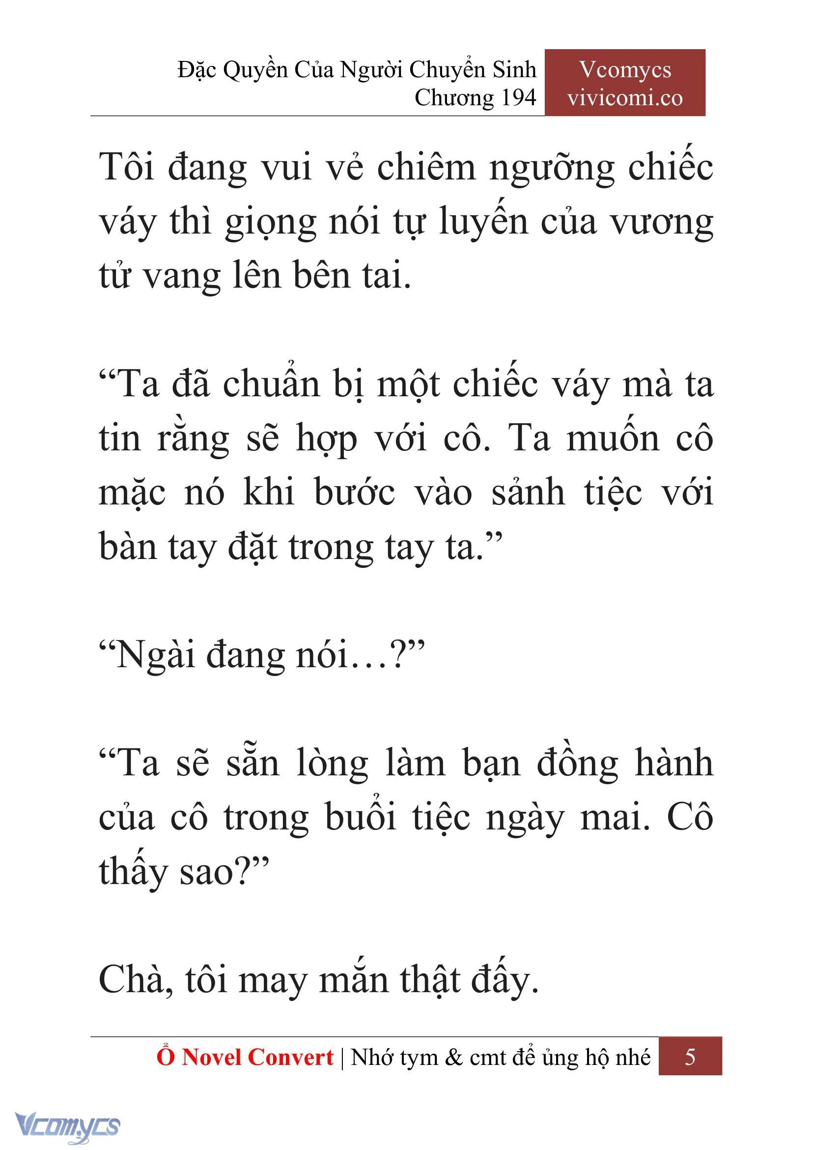 [Novel] Đặc Quyền Của Người Chuyển Sinh Chapter  194 - 8