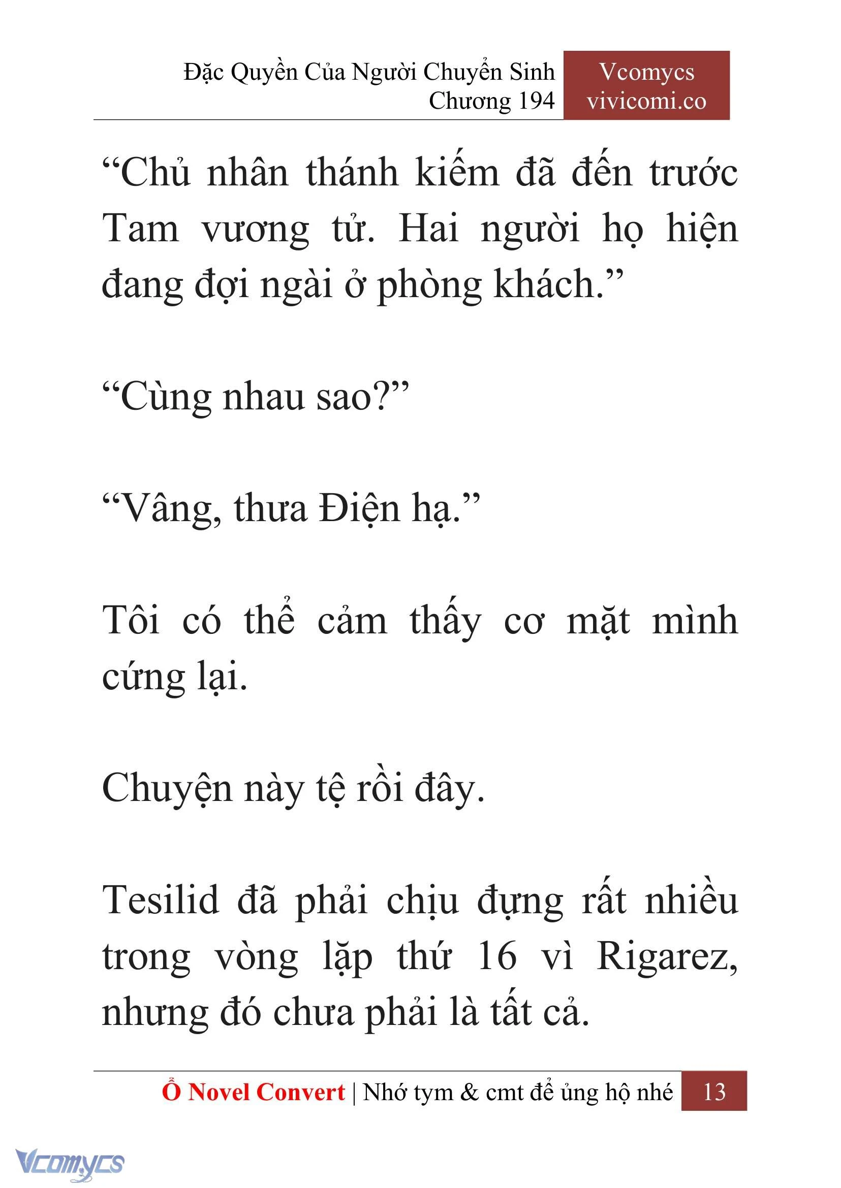 [Novel] Đặc Quyền Của Người Chuyển Sinh Chapter  194 - 16