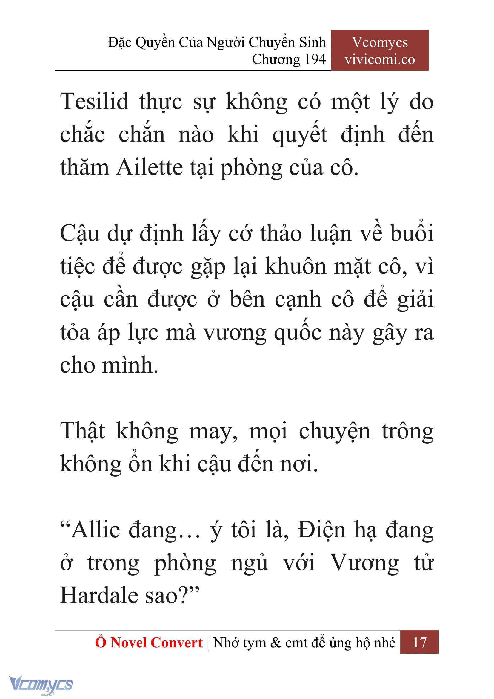 [Novel] Đặc Quyền Của Người Chuyển Sinh Chapter  194 - 20