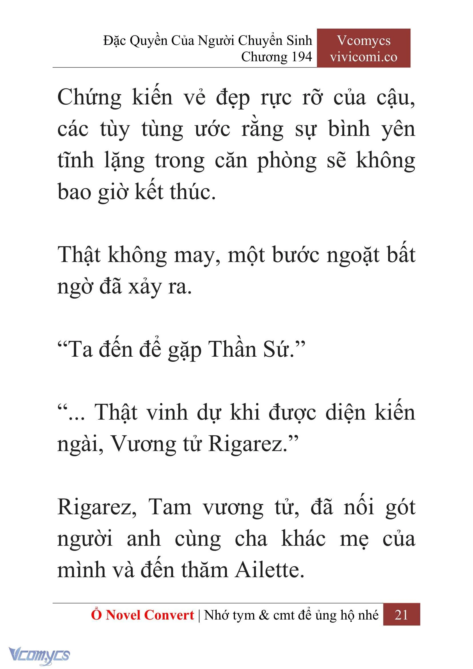 [Novel] Đặc Quyền Của Người Chuyển Sinh Chapter  194 - 24