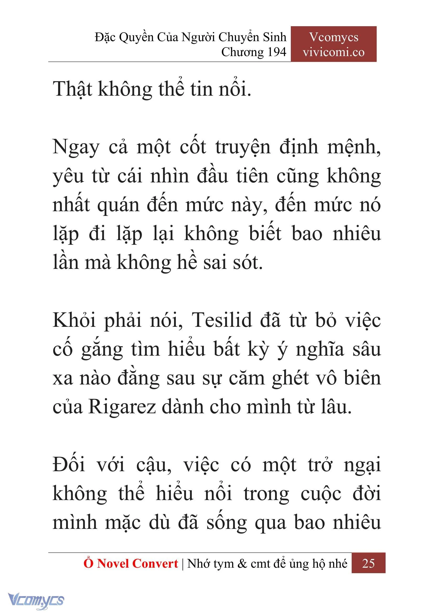 [Novel] Đặc Quyền Của Người Chuyển Sinh Chapter  194 - 28