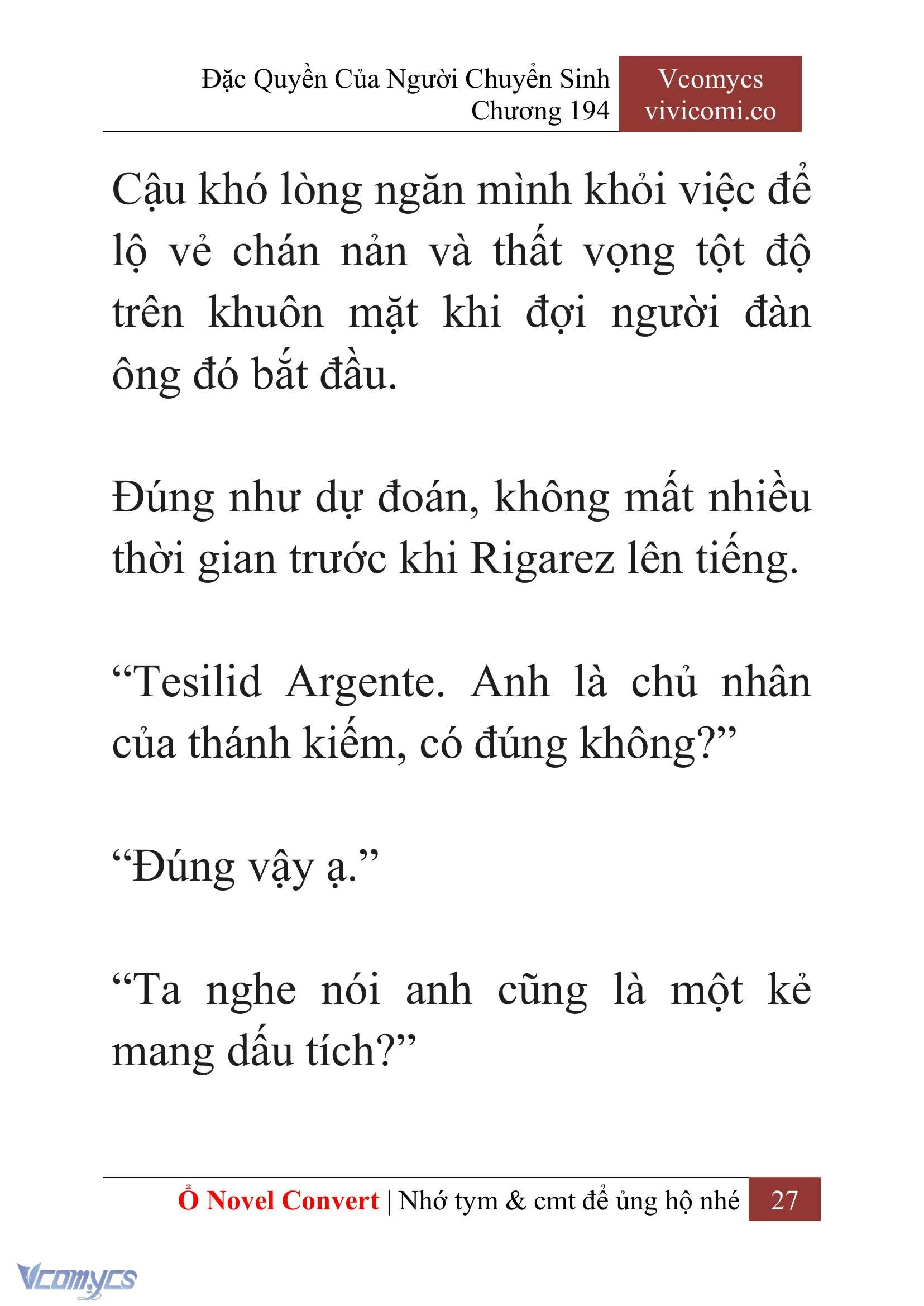 [Novel] Đặc Quyền Của Người Chuyển Sinh Chapter  194 - 30