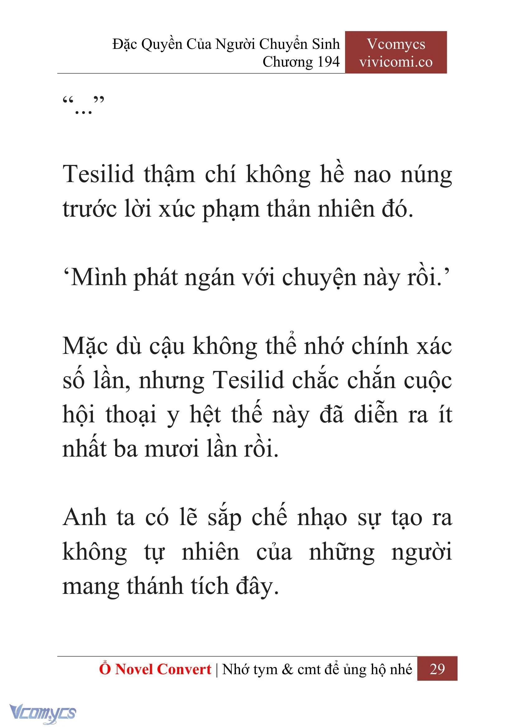 [Novel] Đặc Quyền Của Người Chuyển Sinh Chapter  194 - 32