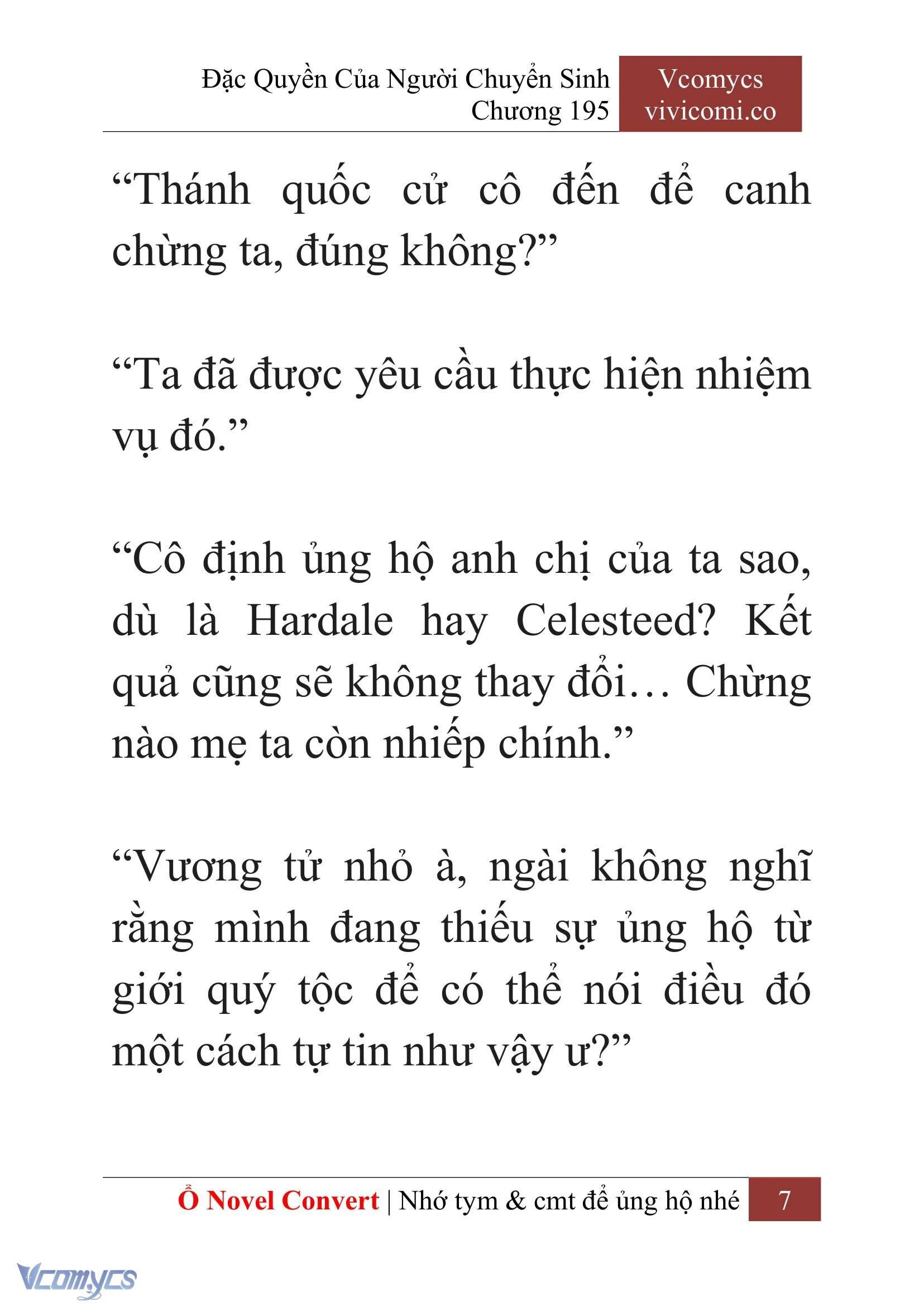 [Novel] Đặc Quyền Của Người Chuyển Sinh Chapter  195 - 10