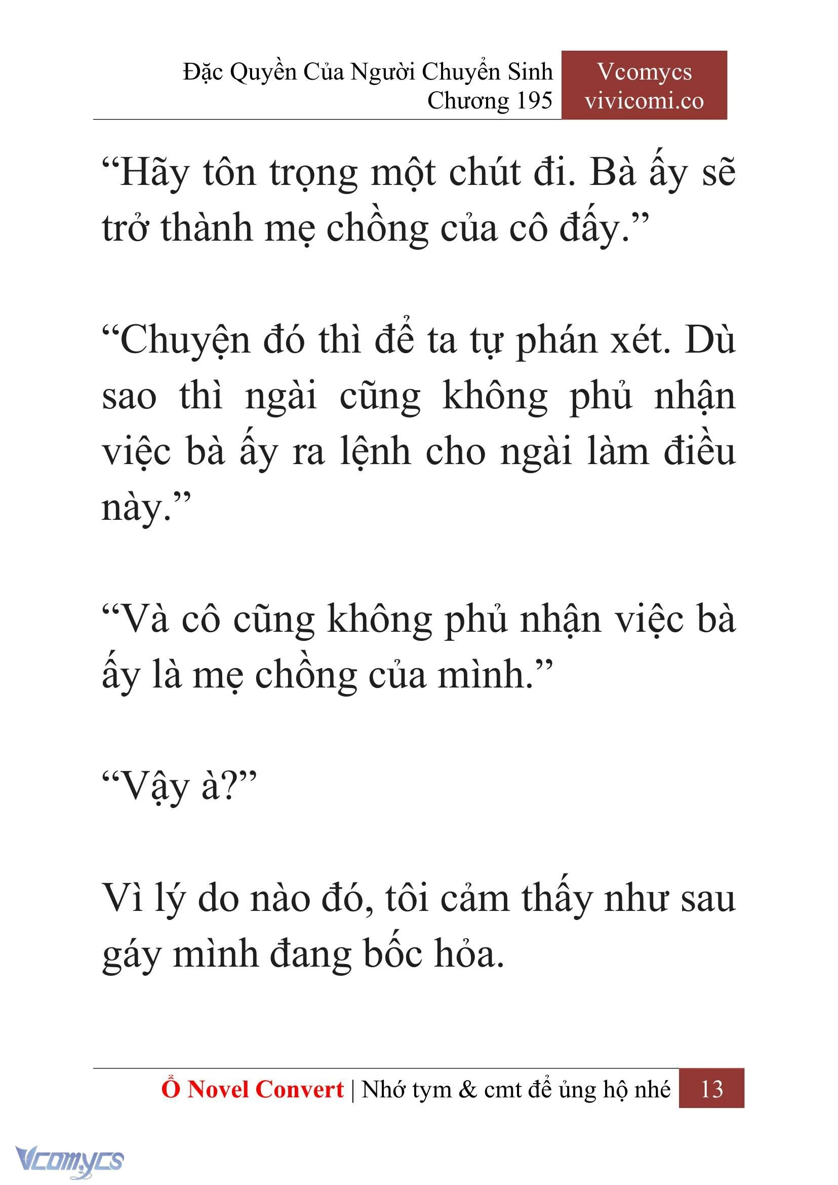 [Novel] Đặc Quyền Của Người Chuyển Sinh Chapter  195 - 16
