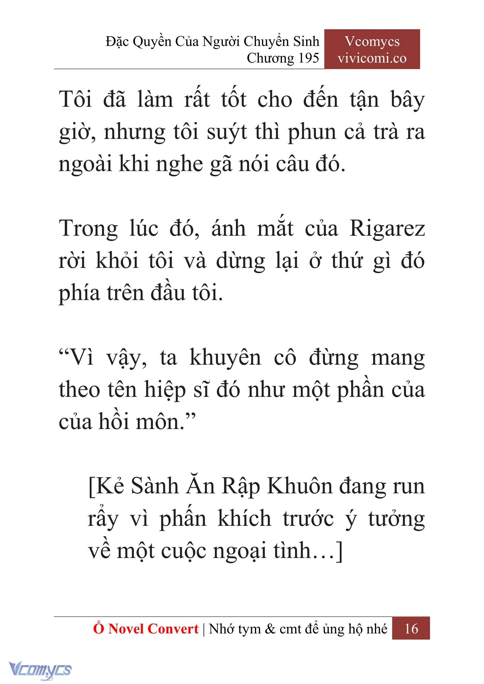 [Novel] Đặc Quyền Của Người Chuyển Sinh Chapter  195 - 19