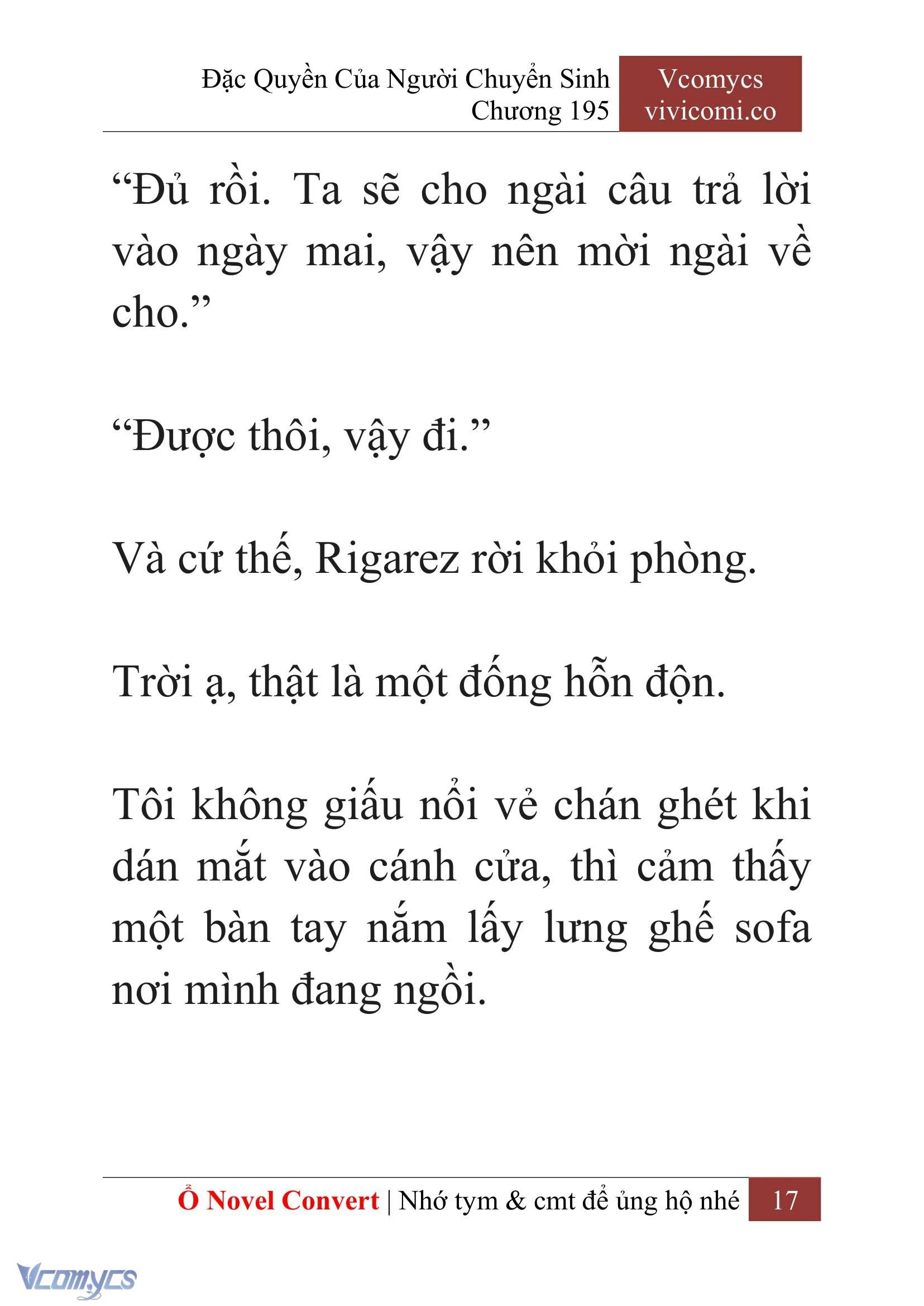 [Novel] Đặc Quyền Của Người Chuyển Sinh Chapter  195 - 20