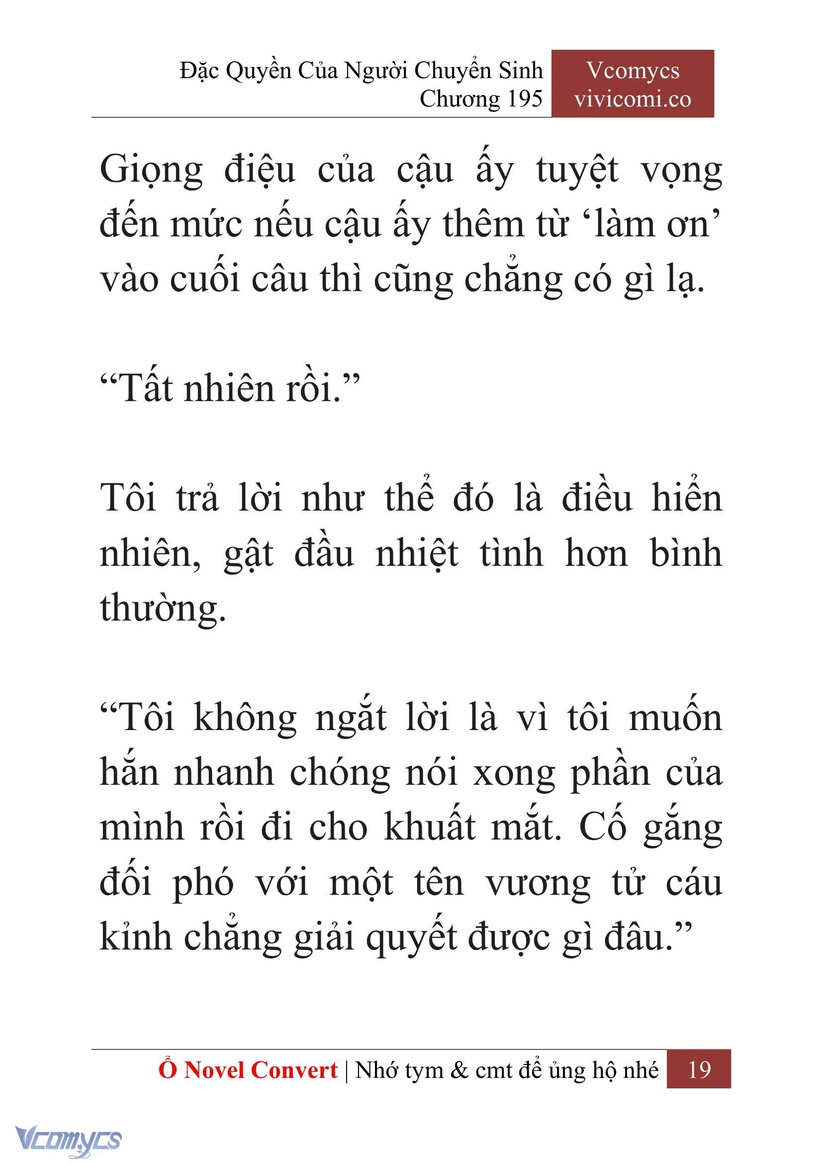 [Novel] Đặc Quyền Của Người Chuyển Sinh Chapter  195 - 22