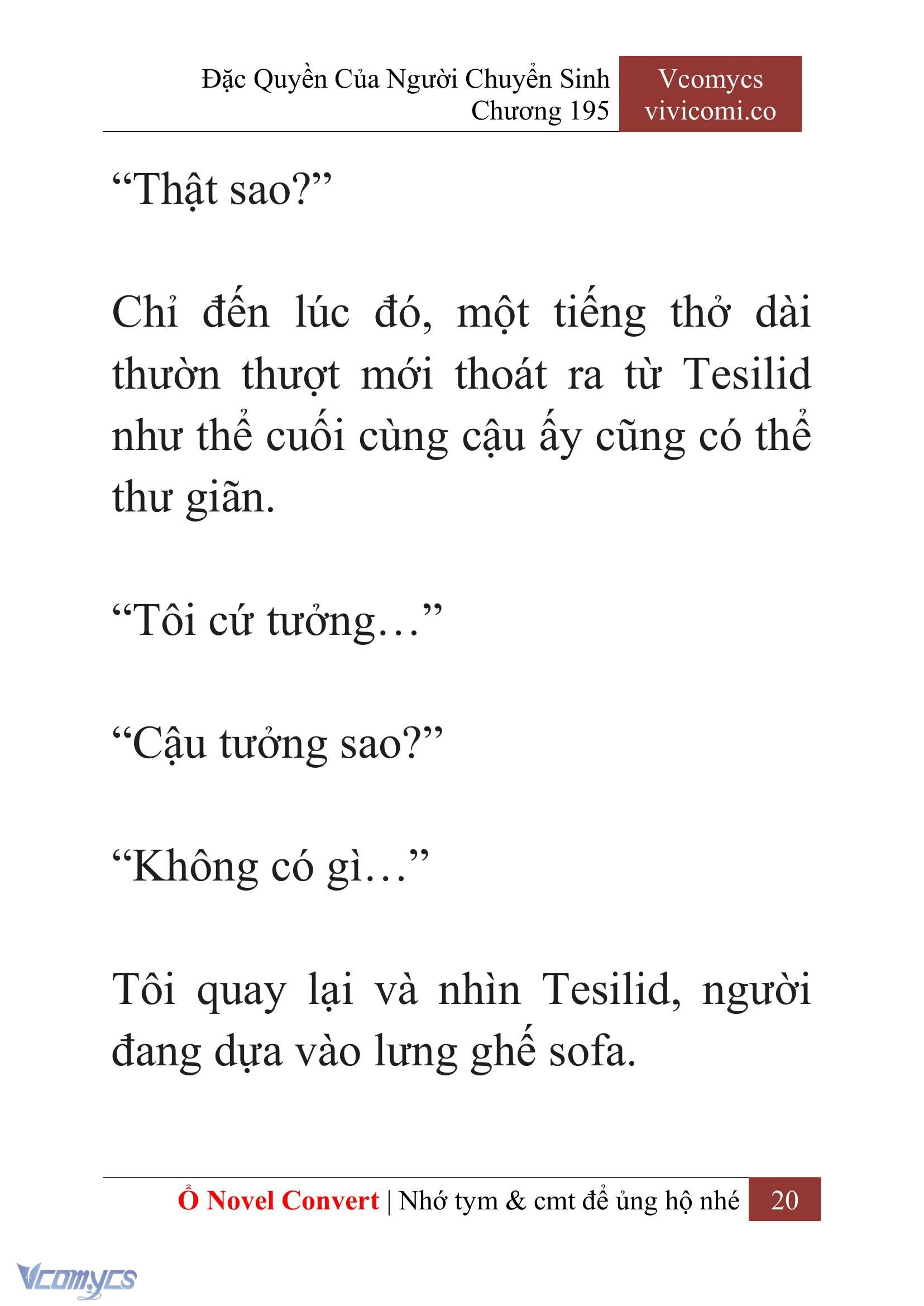 [Novel] Đặc Quyền Của Người Chuyển Sinh Chapter  195 - 23