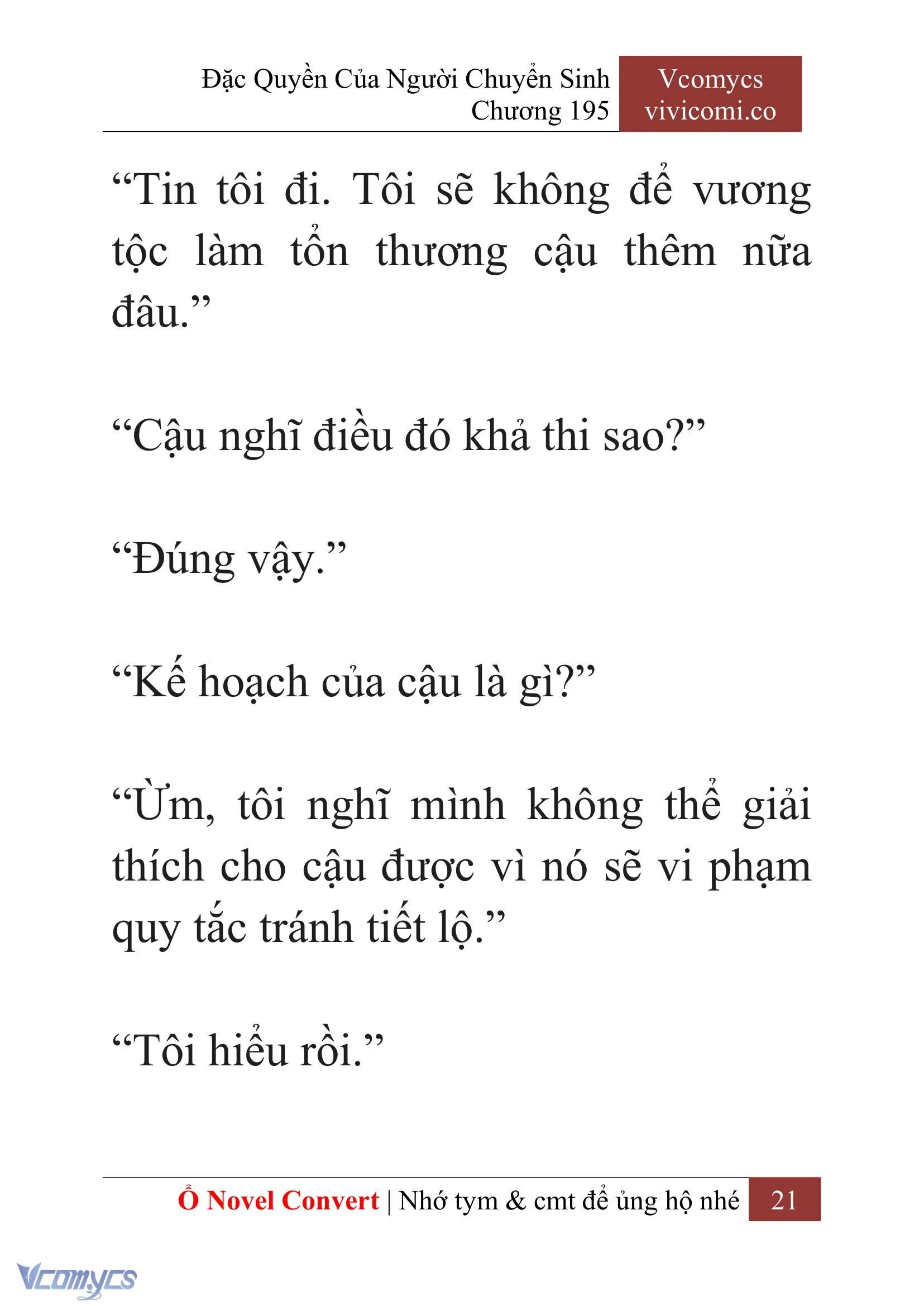[Novel] Đặc Quyền Của Người Chuyển Sinh Chapter  195 - 24