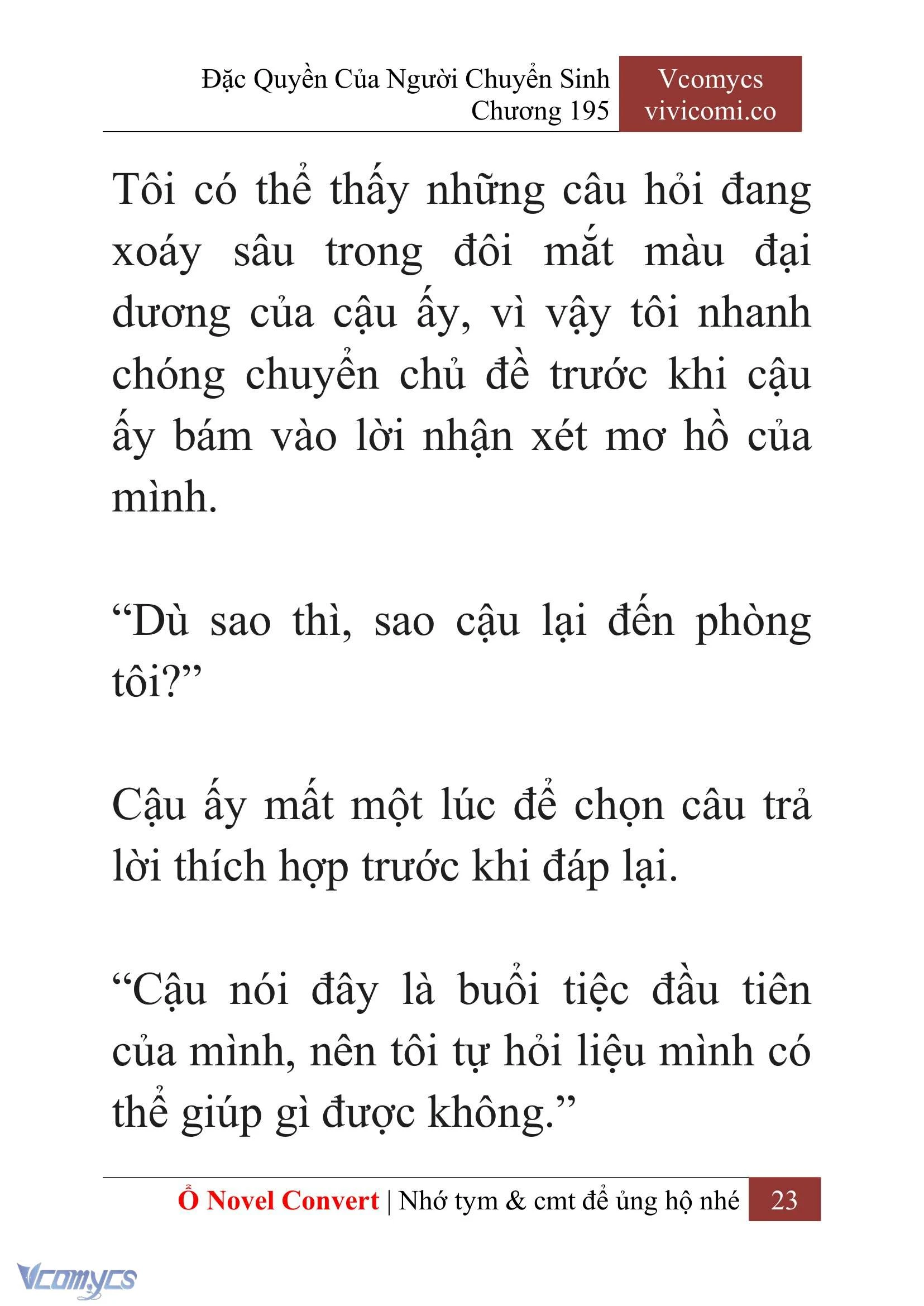 [Novel] Đặc Quyền Của Người Chuyển Sinh Chapter  195 - 26