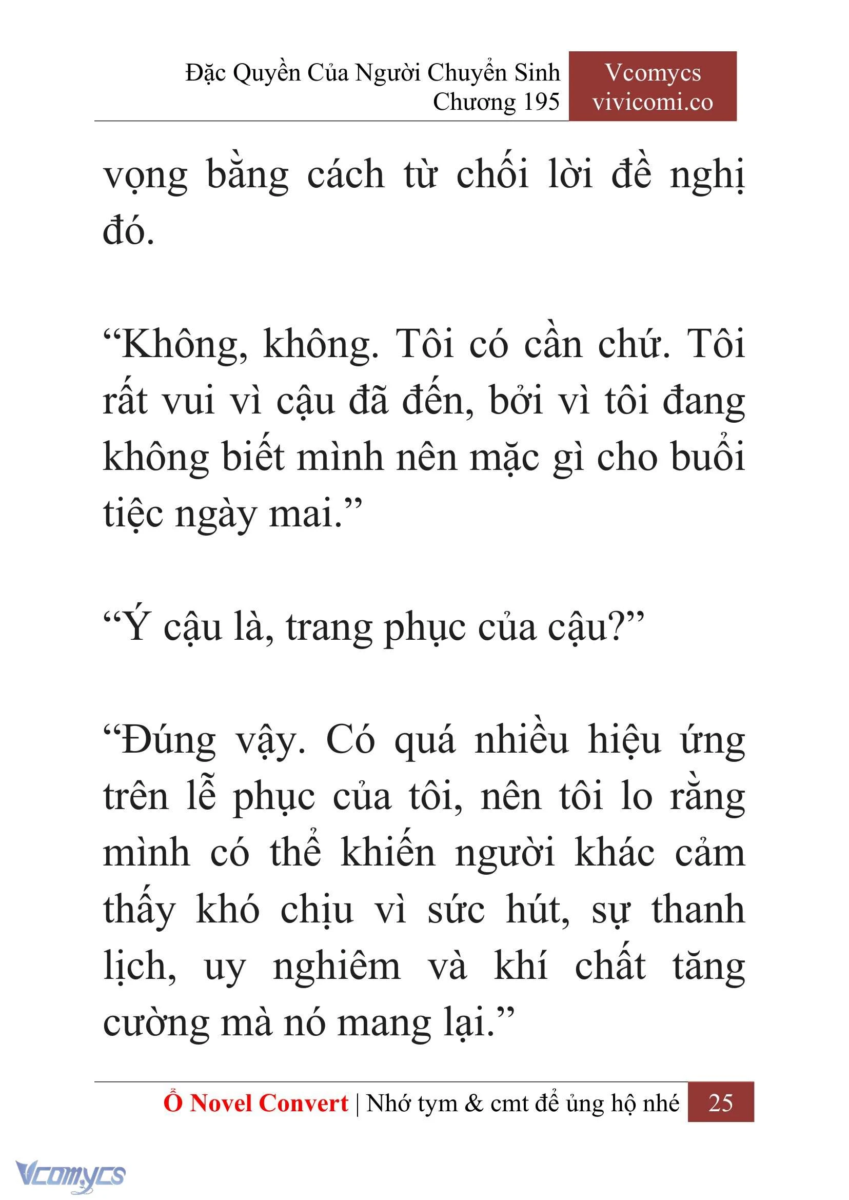 [Novel] Đặc Quyền Của Người Chuyển Sinh Chapter  195 - 28