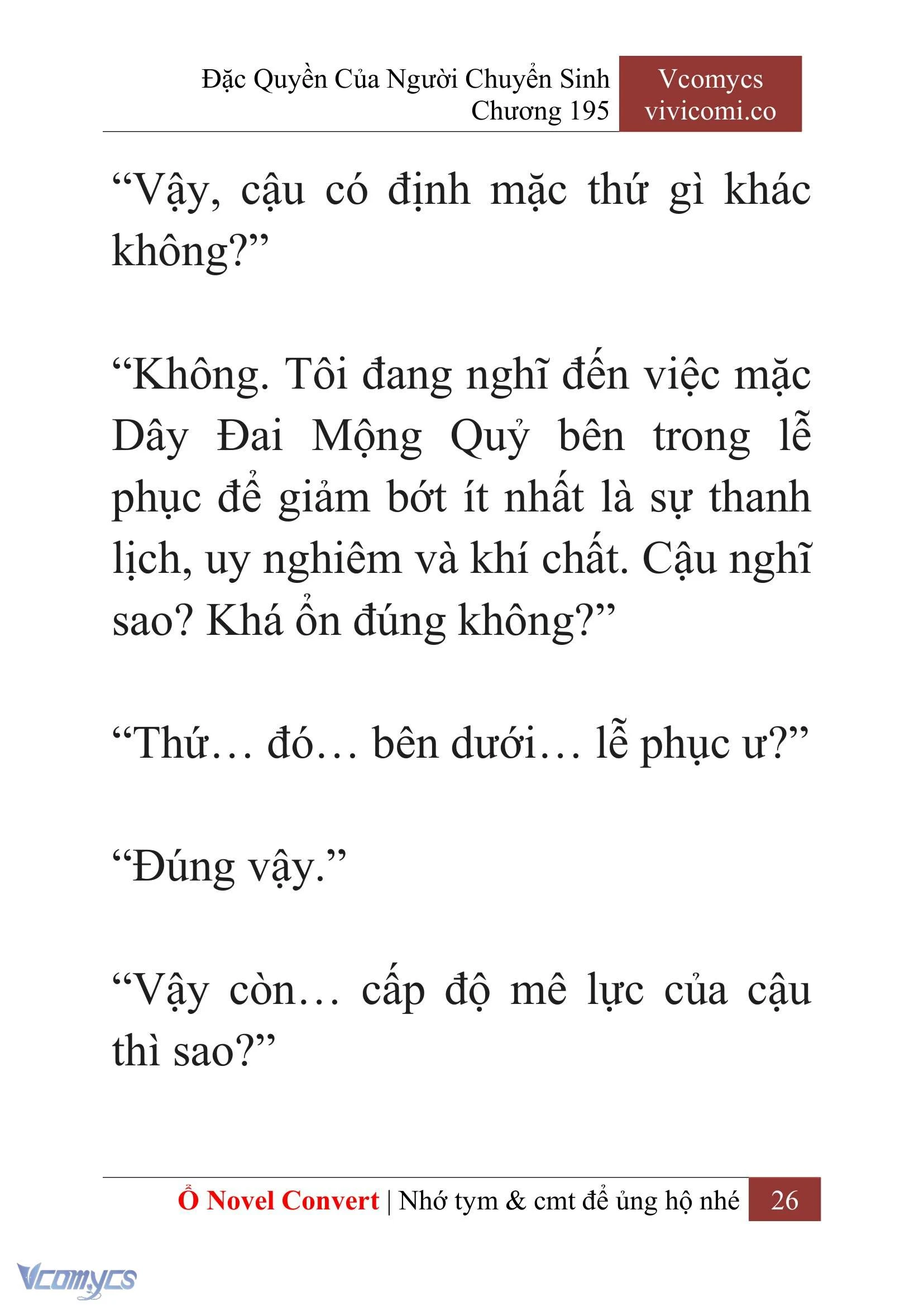 [Novel] Đặc Quyền Của Người Chuyển Sinh Chapter  195 - 29
