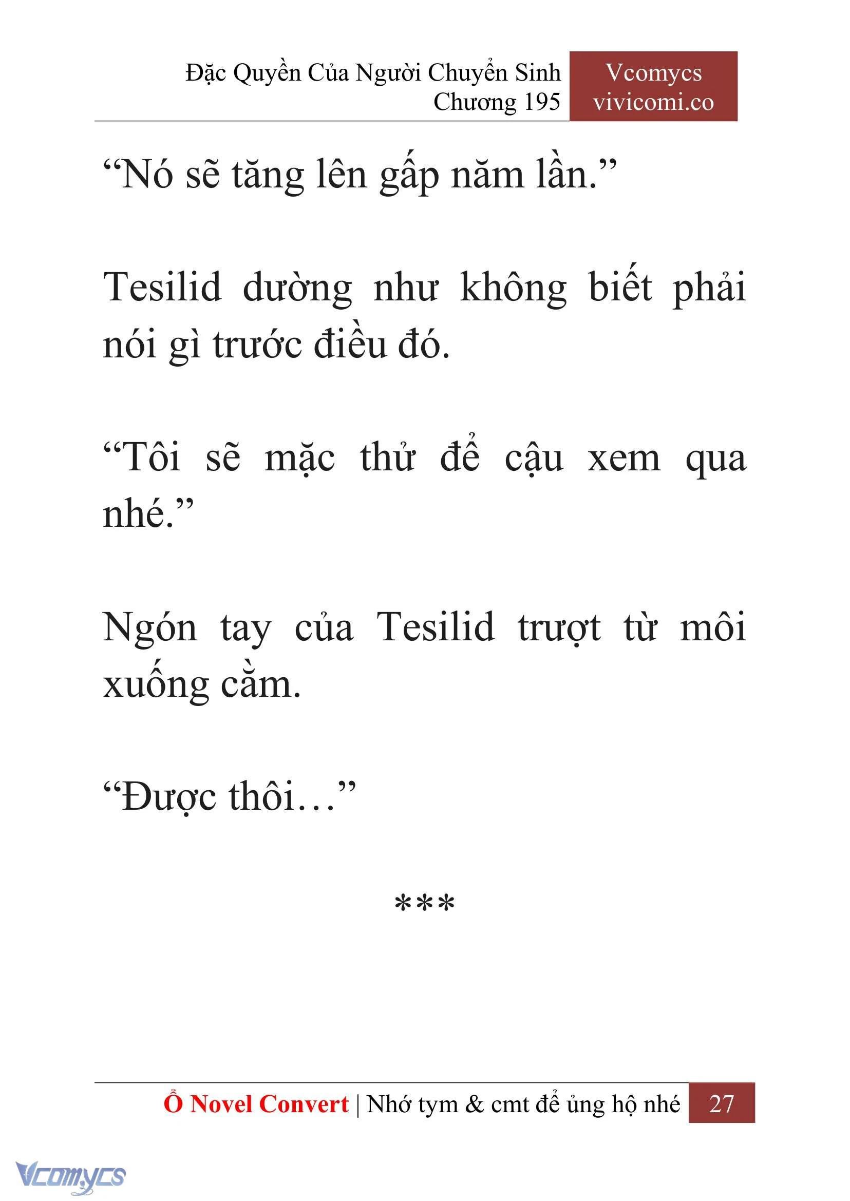 [Novel] Đặc Quyền Của Người Chuyển Sinh Chapter  195 - 30