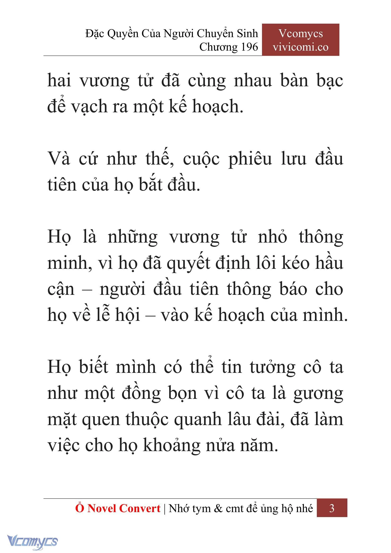 [Novel] Đặc Quyền Của Người Chuyển Sinh Chapter  196 - 6