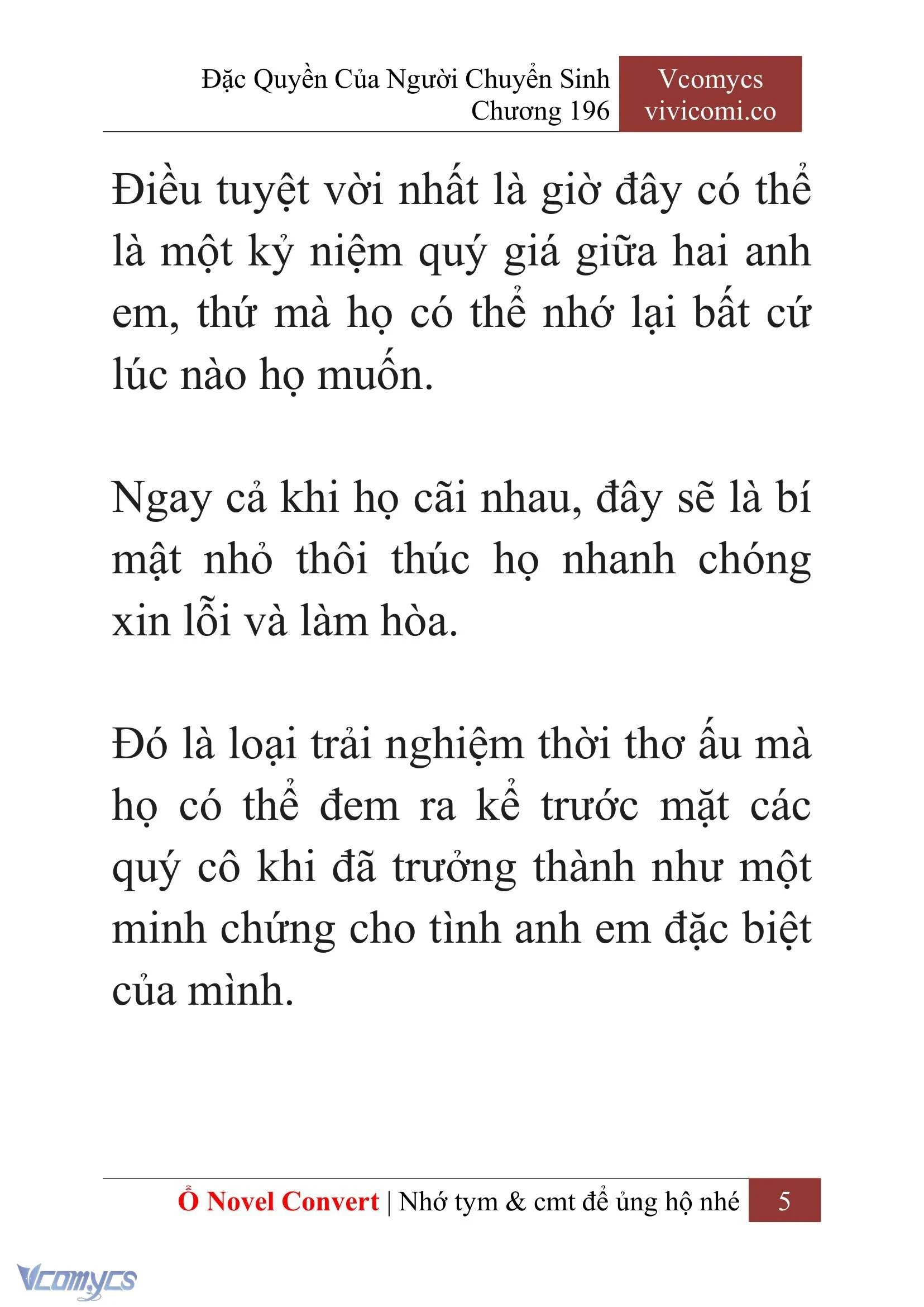 [Novel] Đặc Quyền Của Người Chuyển Sinh Chapter  196 - 8