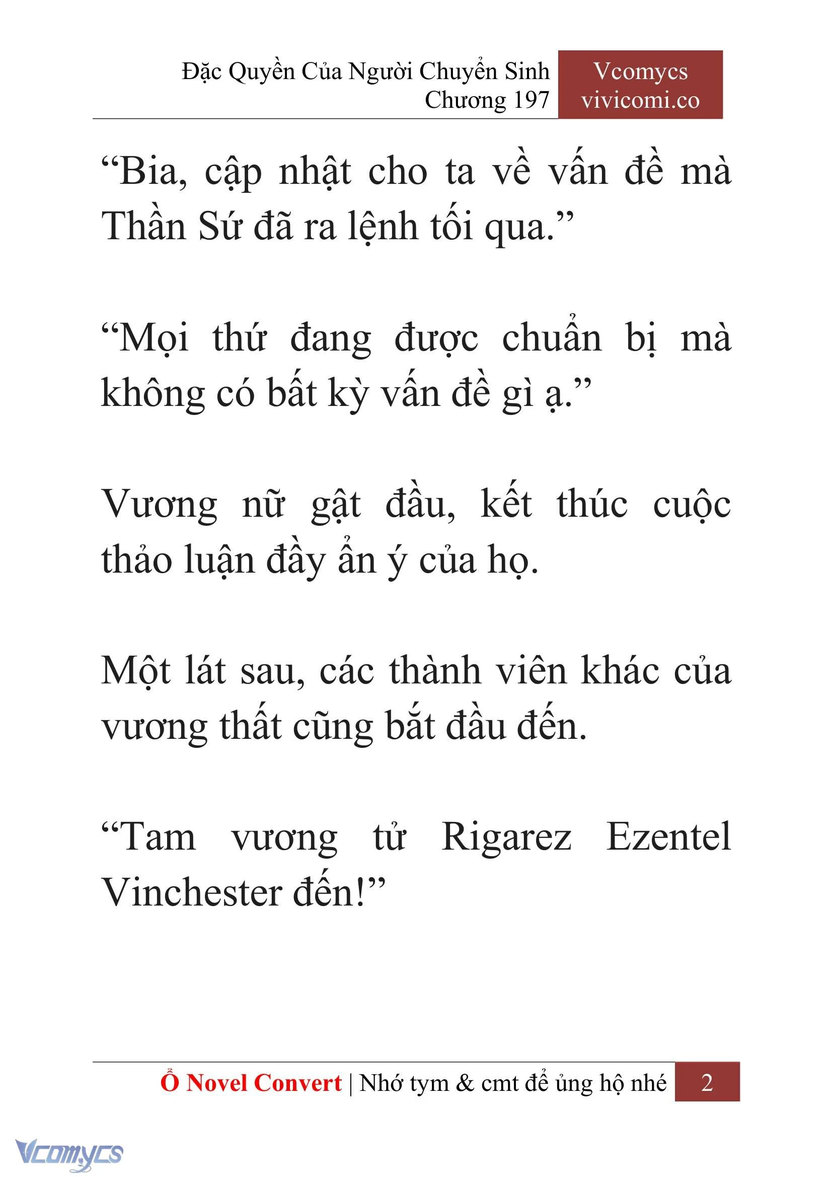 [Novel] Đặc Quyền Của Người Chuyển Sinh Chapter  197 - 5