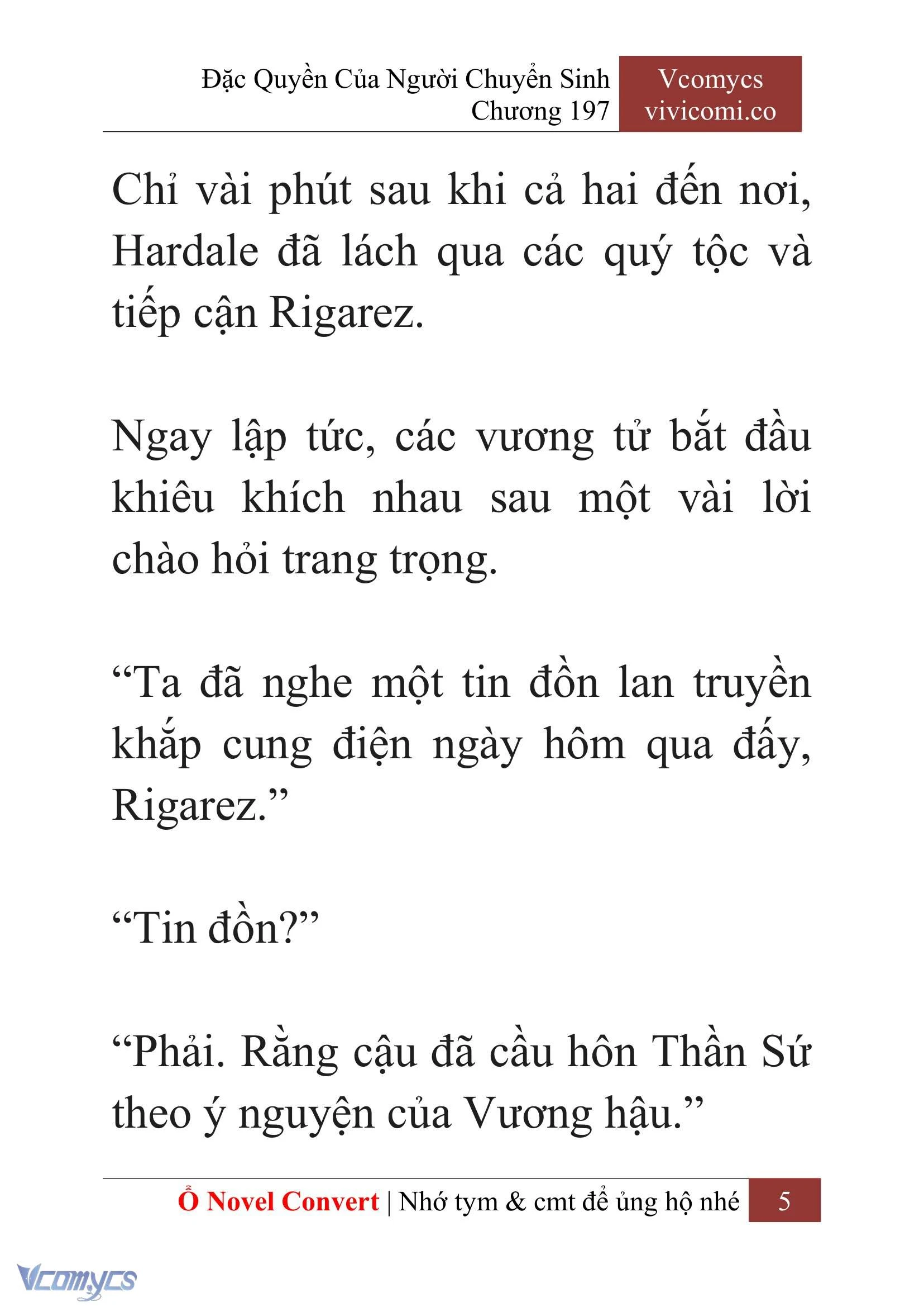 [Novel] Đặc Quyền Của Người Chuyển Sinh Chapter  197 - 8