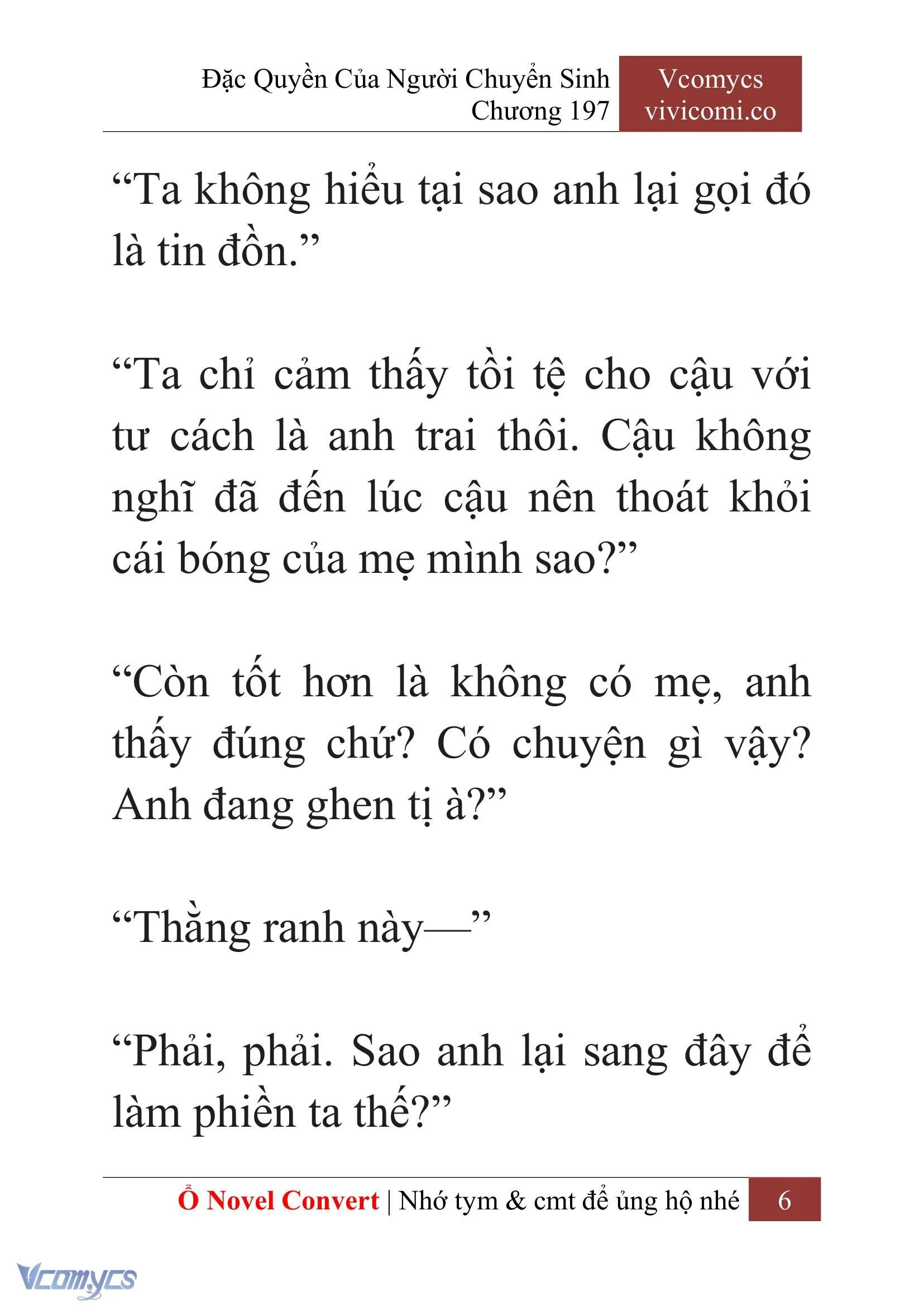 [Novel] Đặc Quyền Của Người Chuyển Sinh Chapter  197 - 9