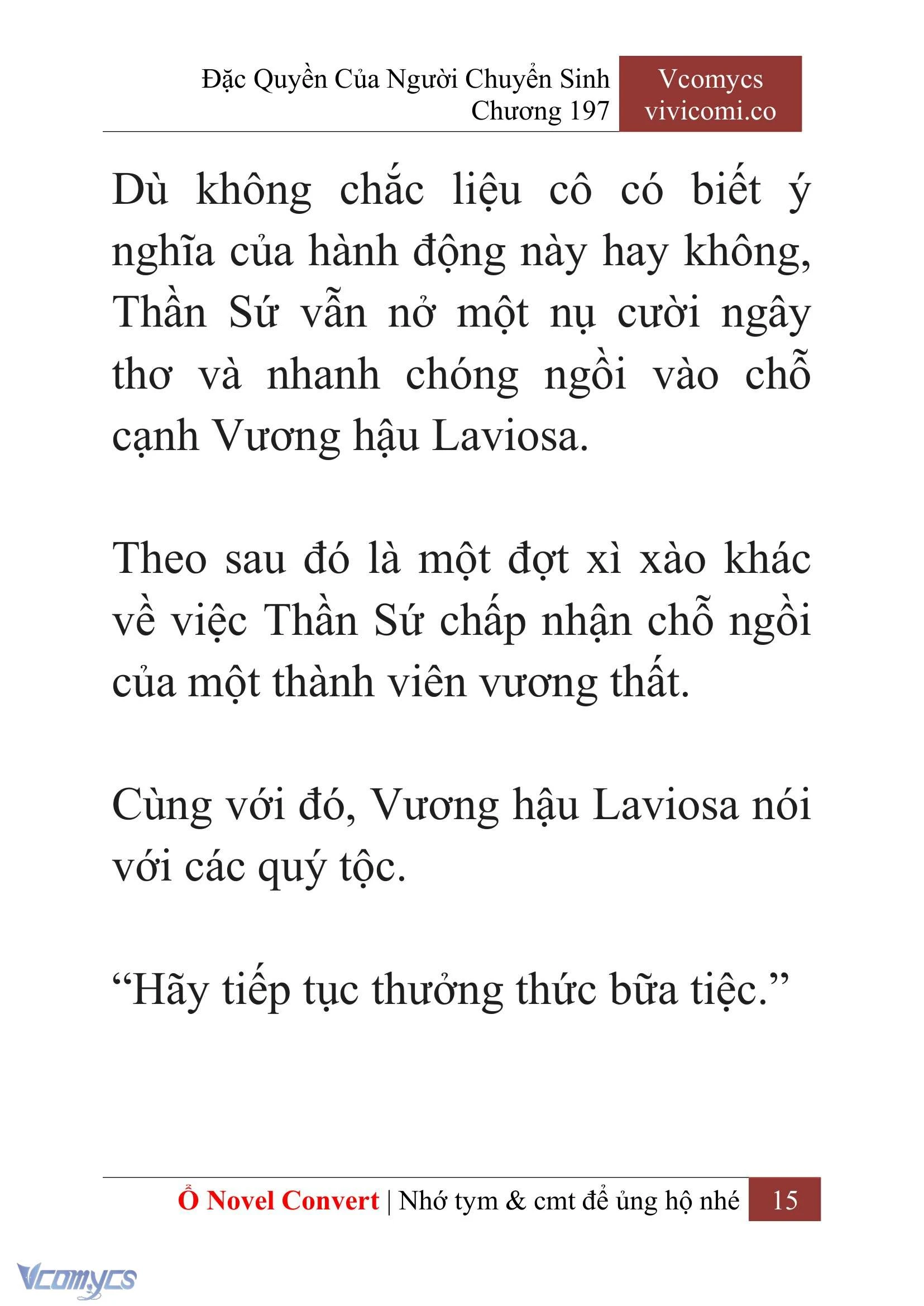 [Novel] Đặc Quyền Của Người Chuyển Sinh Chapter  197 - 18