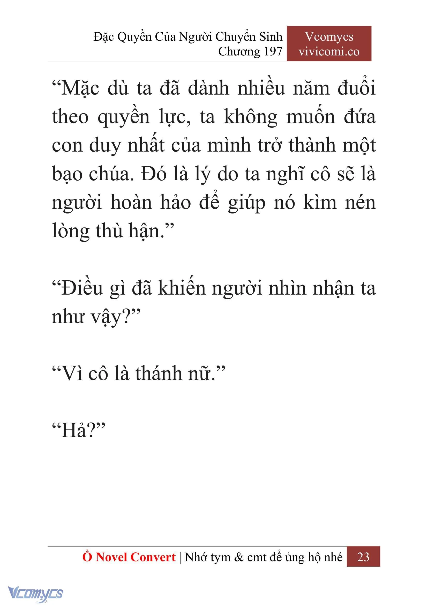 [Novel] Đặc Quyền Của Người Chuyển Sinh Chapter  197 - 26