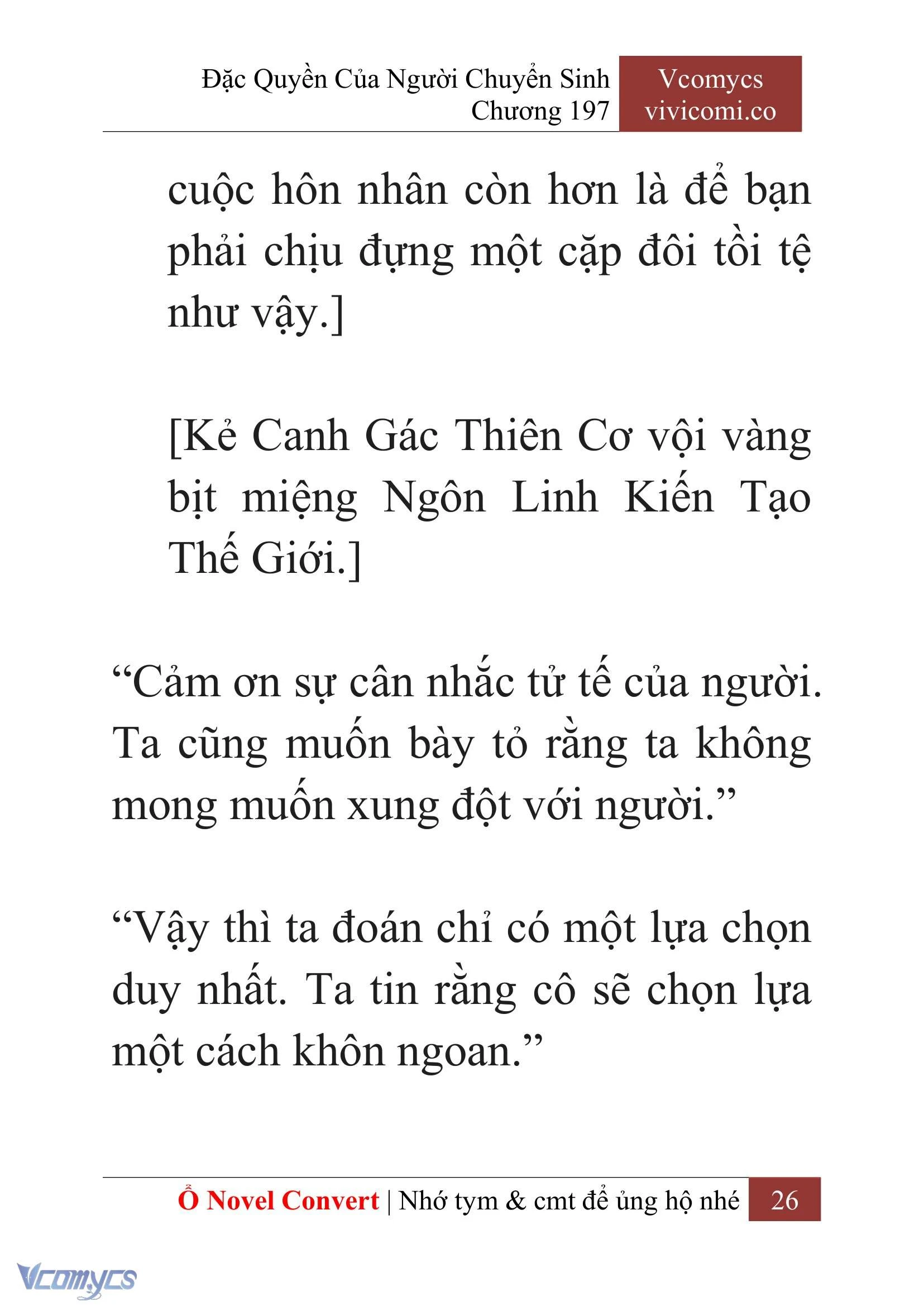 [Novel] Đặc Quyền Của Người Chuyển Sinh Chapter  197 - 29