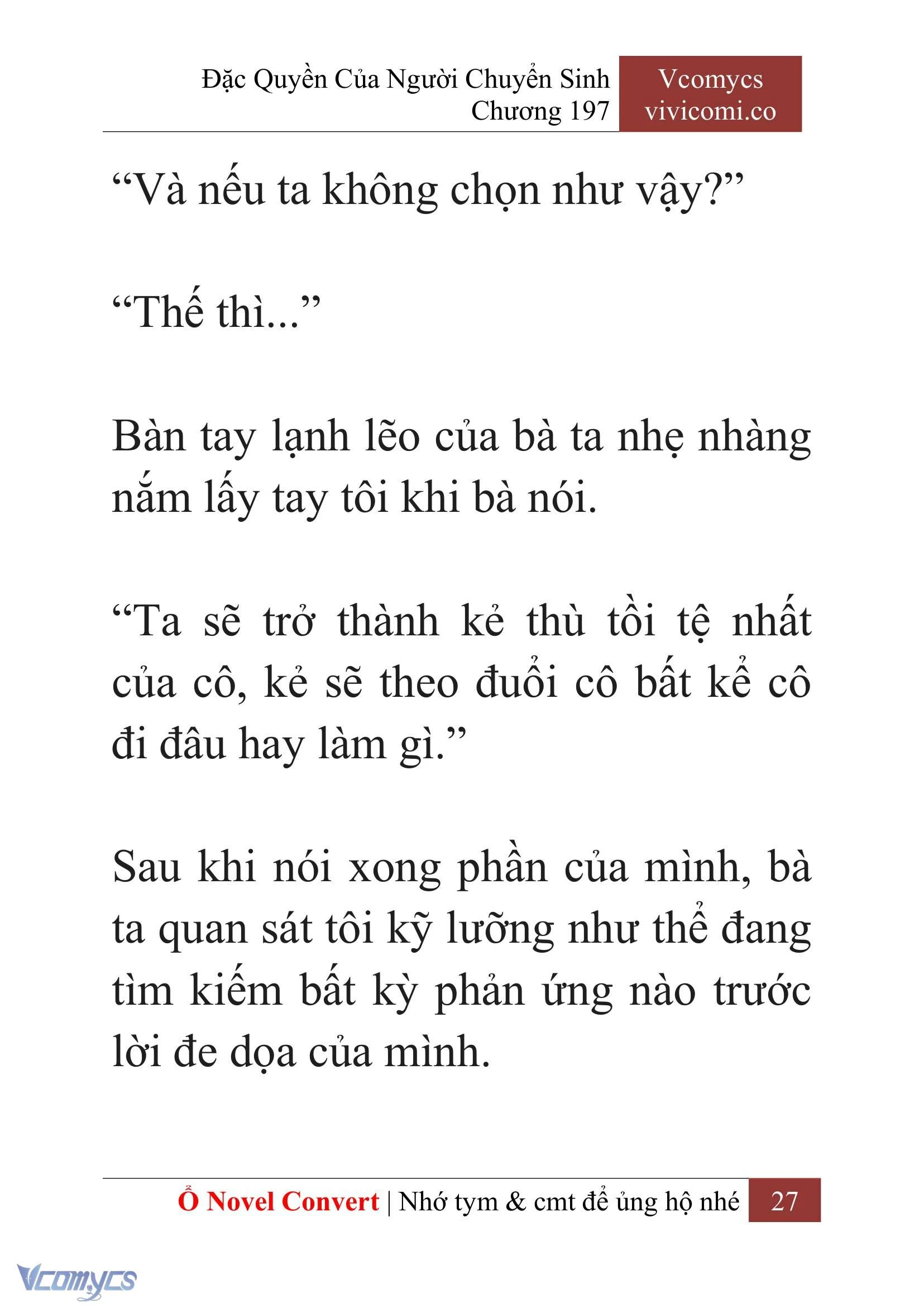 [Novel] Đặc Quyền Của Người Chuyển Sinh Chapter  197 - 30