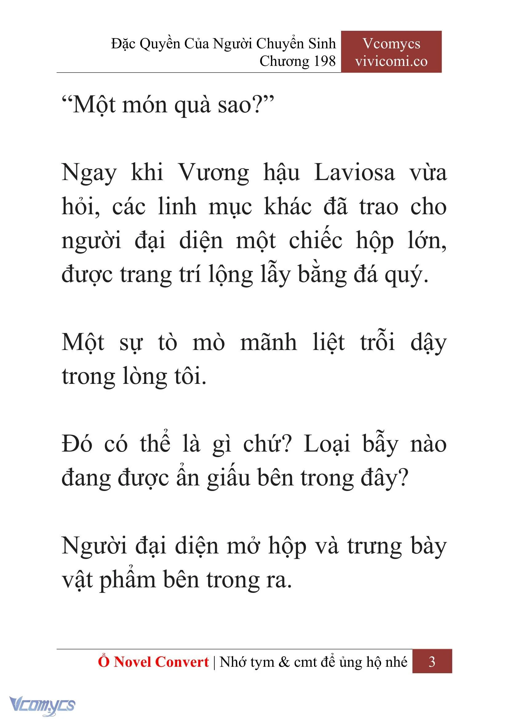 [Novel] Đặc Quyền Của Người Chuyển Sinh Chapter  198 - 6
