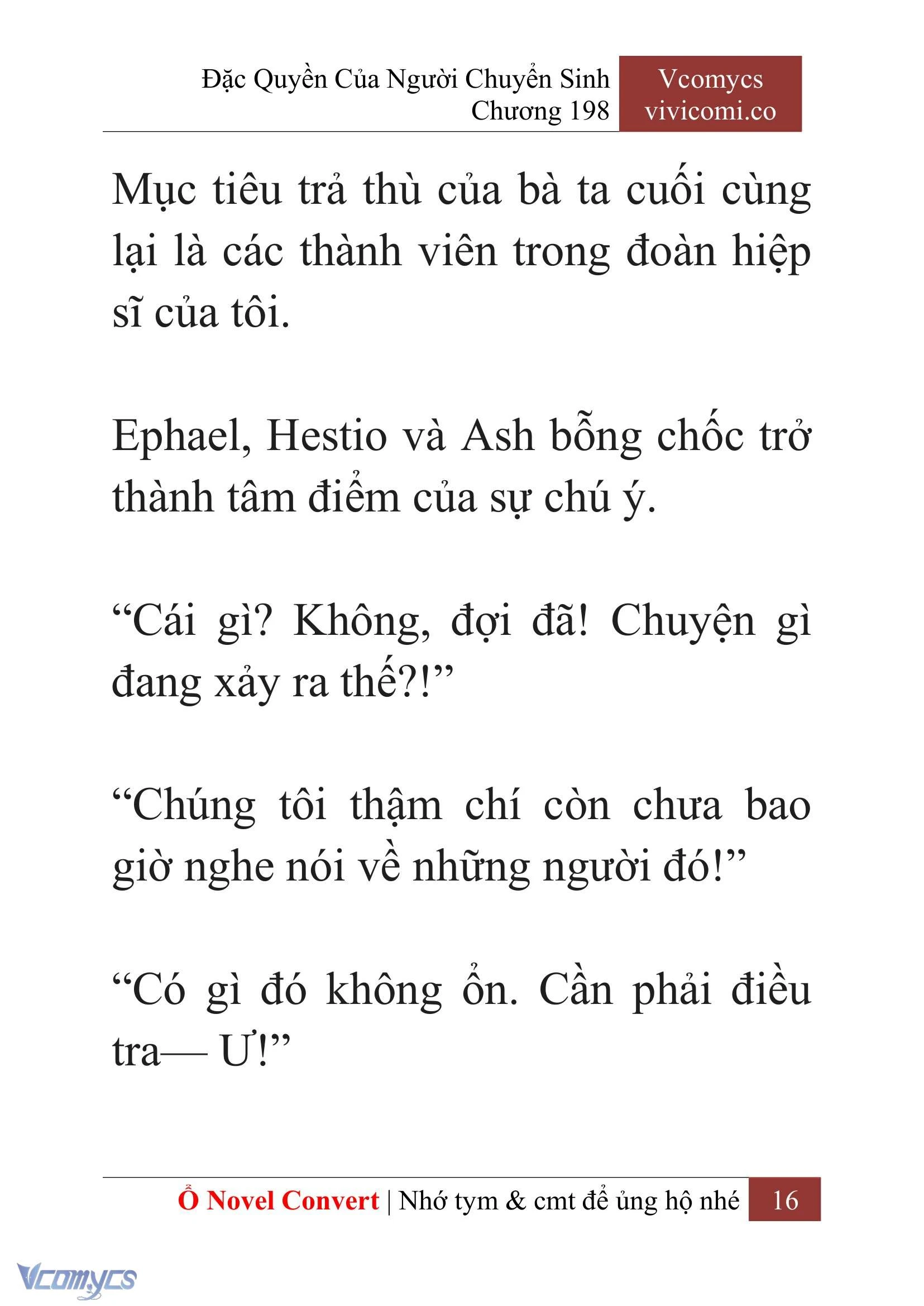 [Novel] Đặc Quyền Của Người Chuyển Sinh Chapter  198 - 19