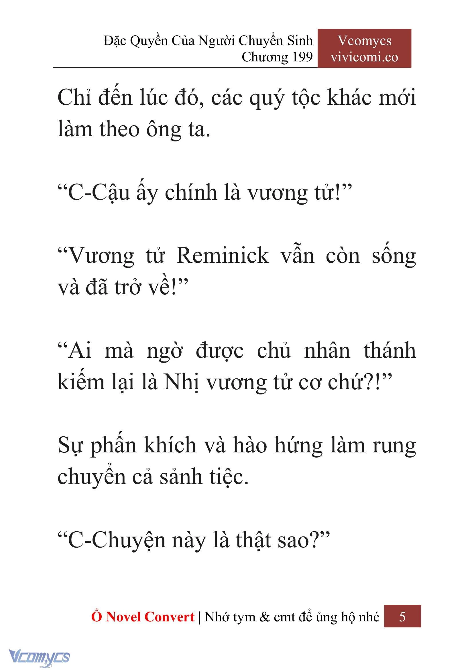 [Novel] Đặc Quyền Của Người Chuyển Sinh Chapter  199 - 8