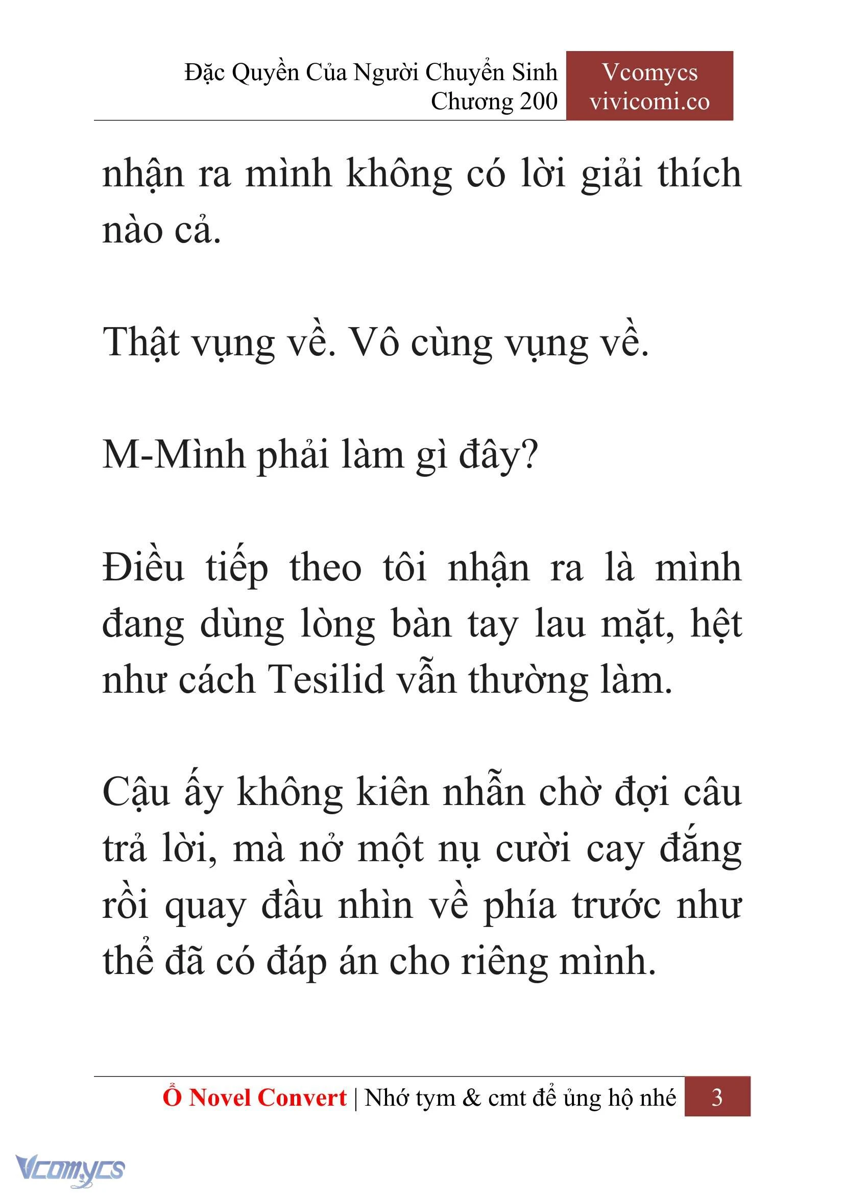 [Novel] Đặc Quyền Của Người Chuyển Sinh Chapter  200 - 6