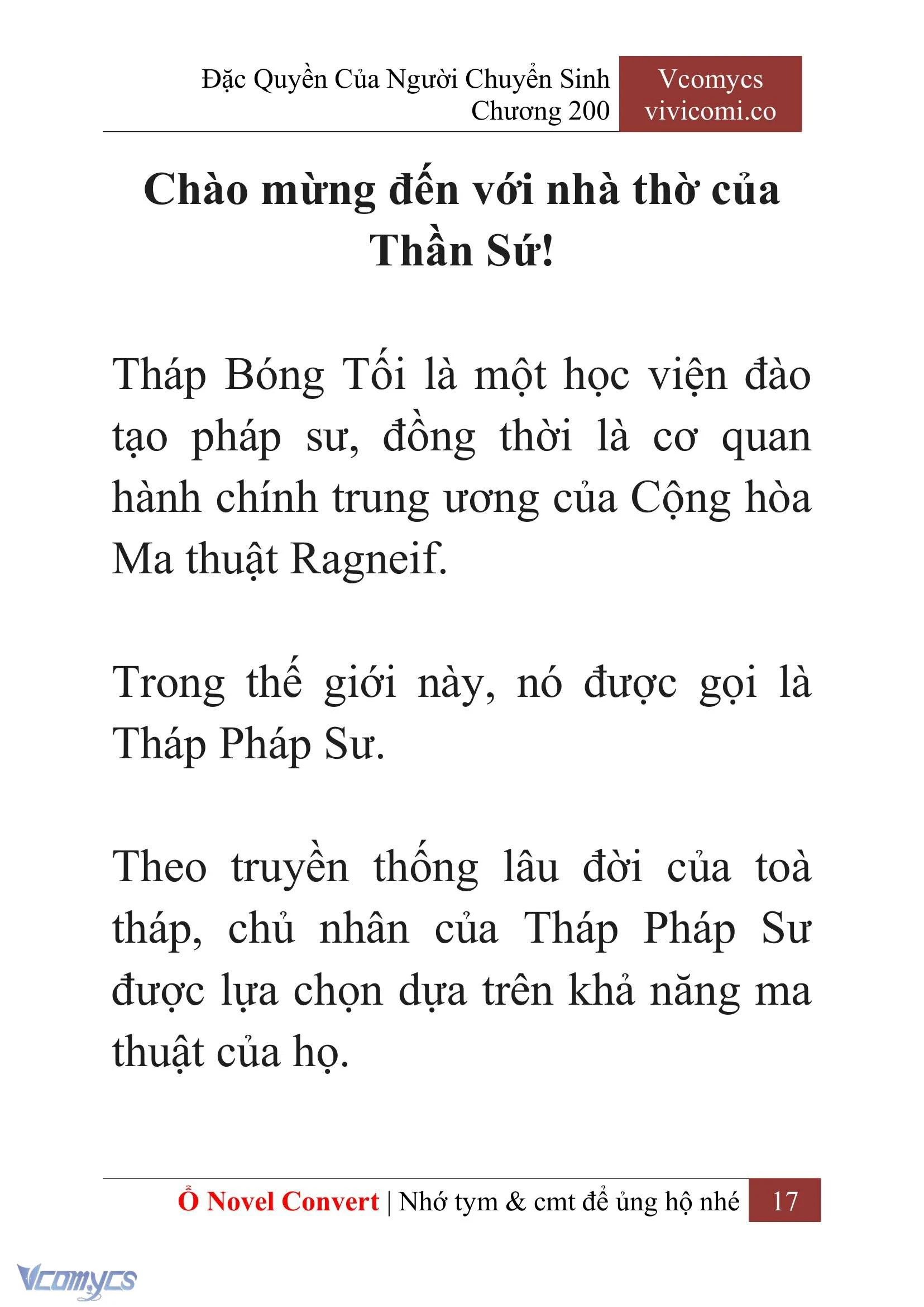 [Novel] Đặc Quyền Của Người Chuyển Sinh Chapter  200 - 20