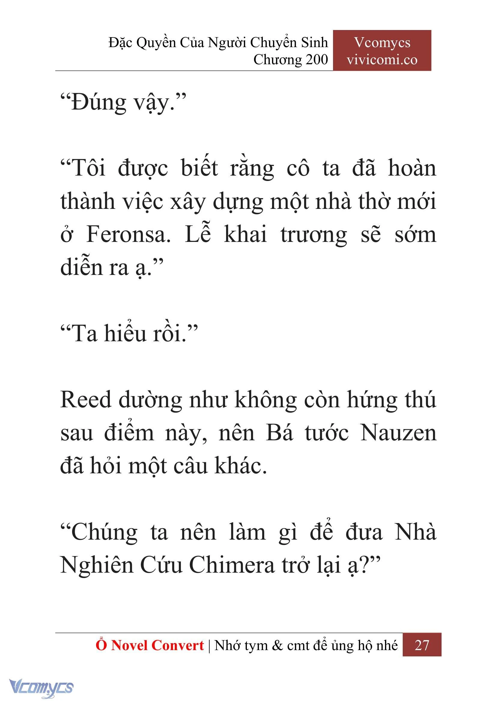 [Novel] Đặc Quyền Của Người Chuyển Sinh Chapter  200 - 30