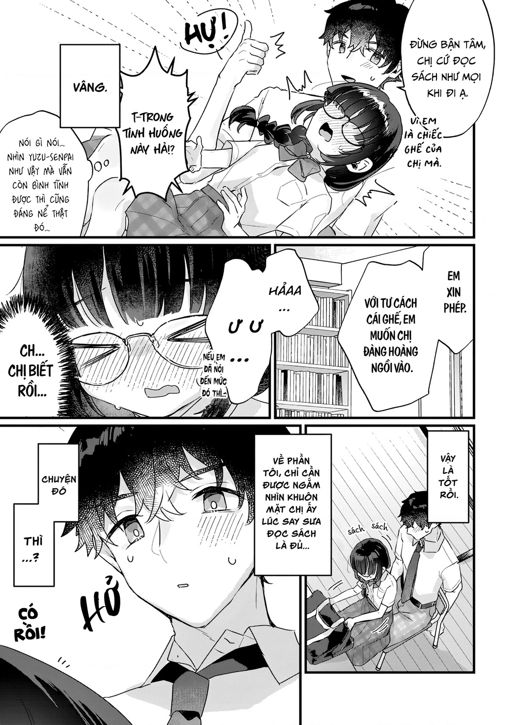 Từ ngày tôi để đàn chị trong câu lạc bộ văn học nhỏ nhắn, đáng iu, tri thức ngồi lên đùi. Ngày nào chị ấy cũng tìm đến tôi. Chapter 1 - 18