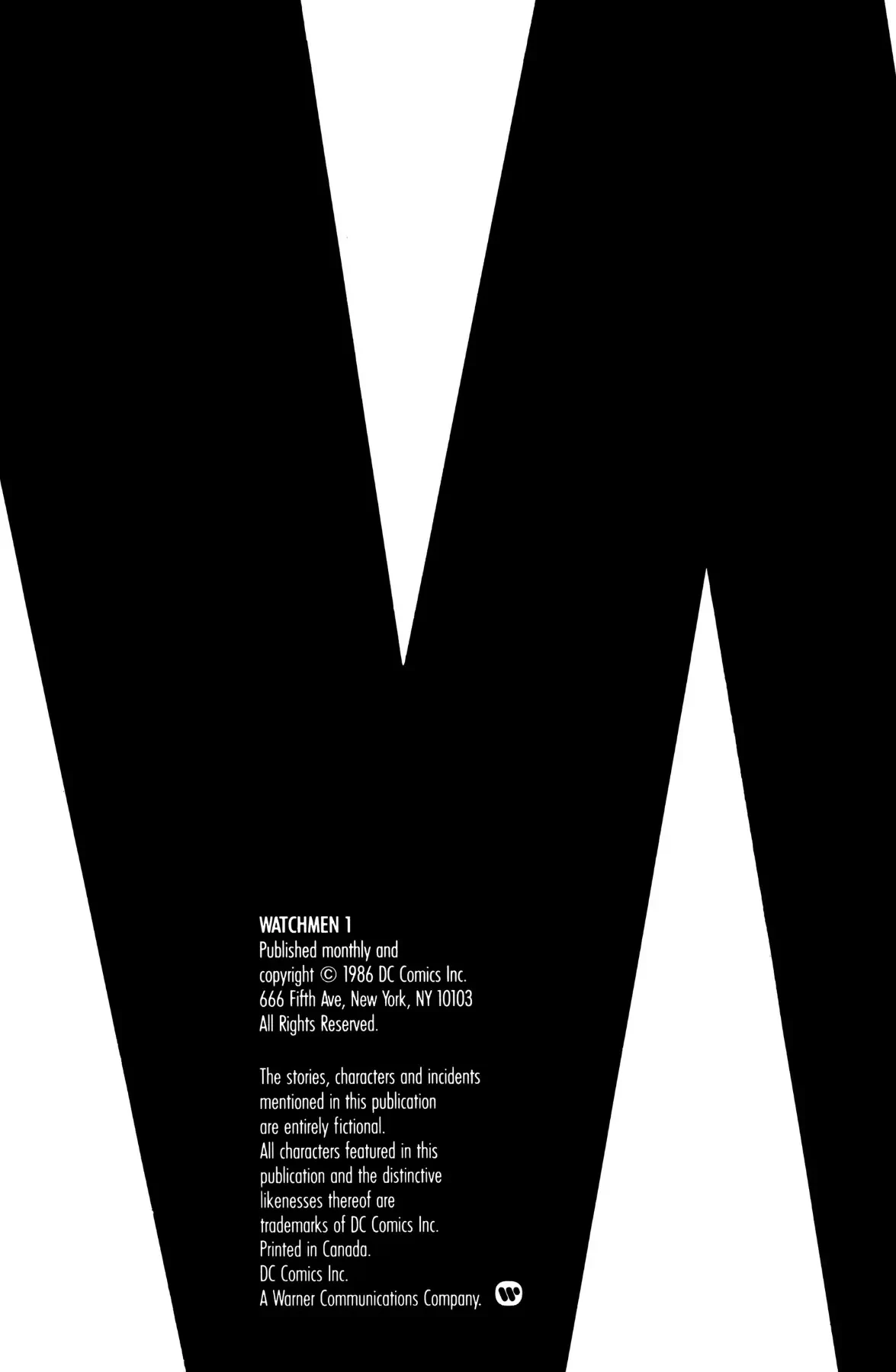 WATCHMEN (1986) Chapter  1 - 2