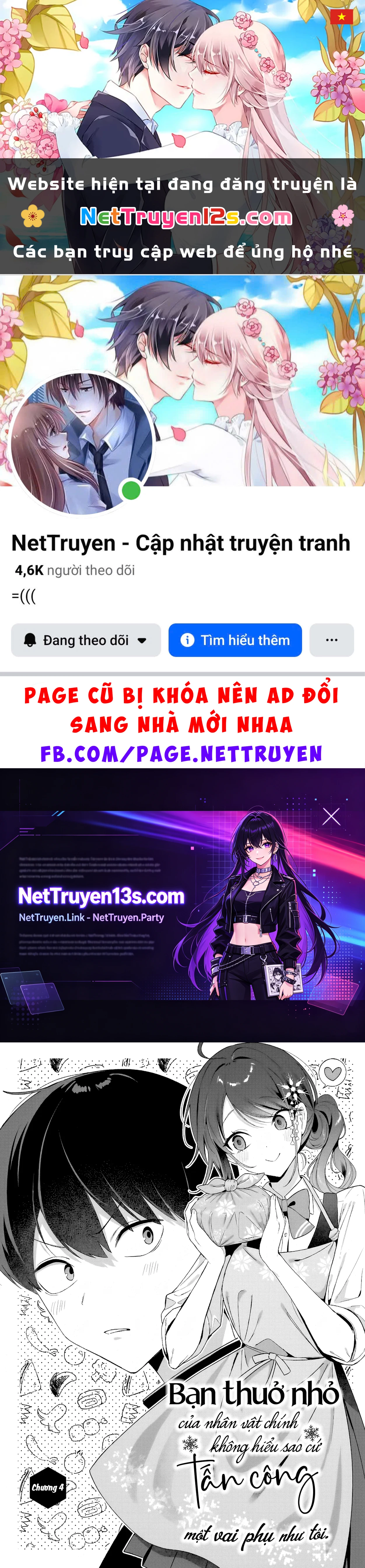 Bạn thuở nhỏ của nhân vật chính không hiểu sao cứ tấn công một vai phụ như tôi Chapter  4 - 1